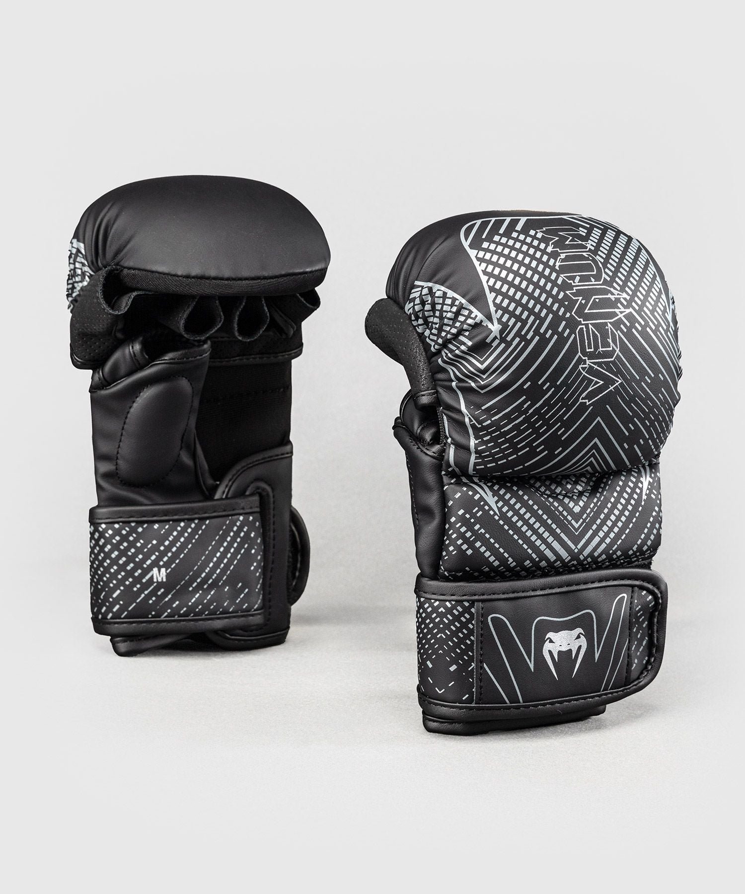 GĂNG TAY SPARRING MMA VENUM MIDNIGHT FURY GLOVES - BLACK/GREY/SILVER