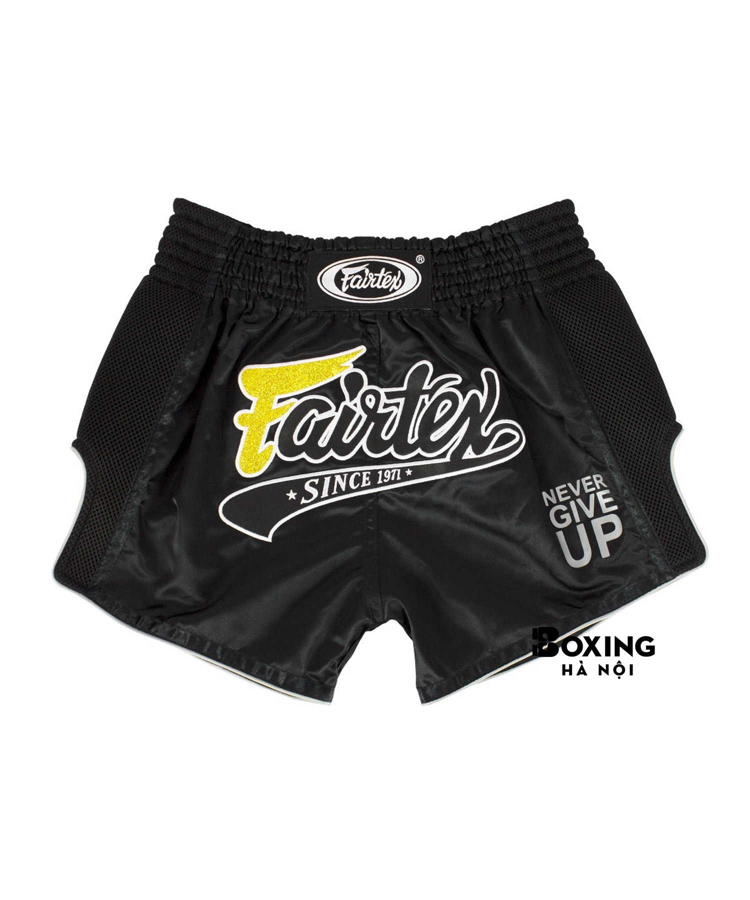 QUẦN MUAY THÁI FAIRTEX BLACK SHORTS