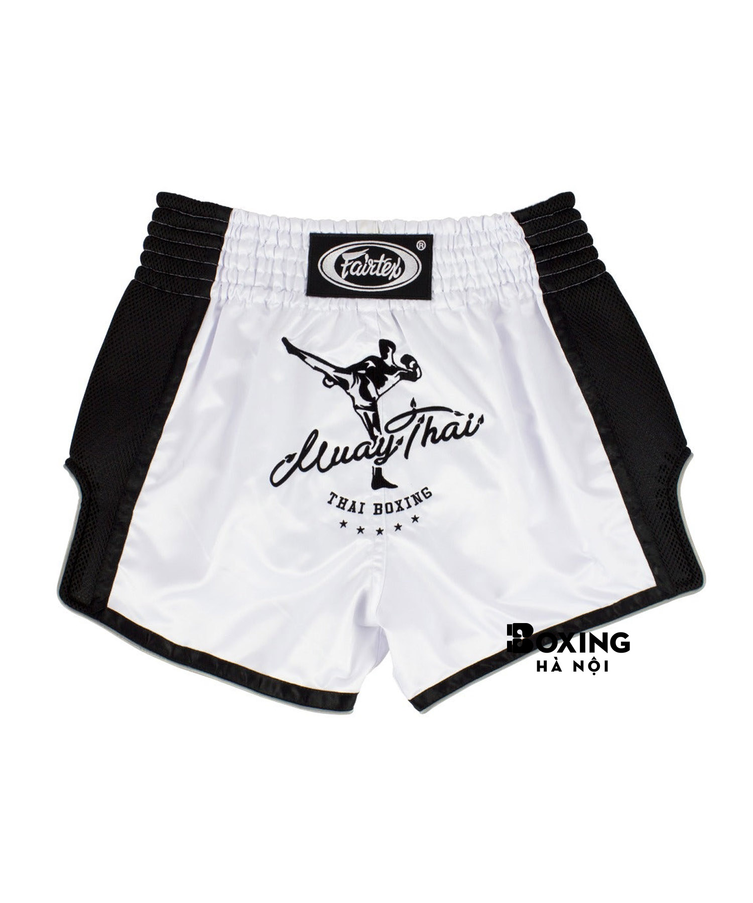 QUẦN MUAY THÁI FAIRTEX WHITE SHORTS