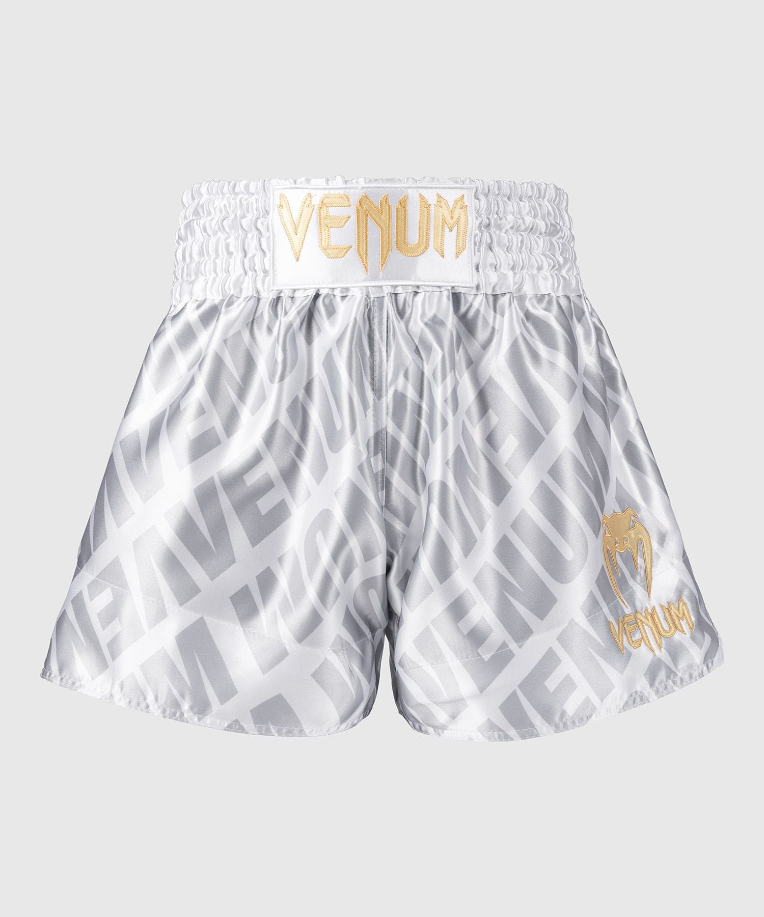 QUẦN MUAY THÁI VENUM CONTENDER XT SHORT - WHITE/SILVER