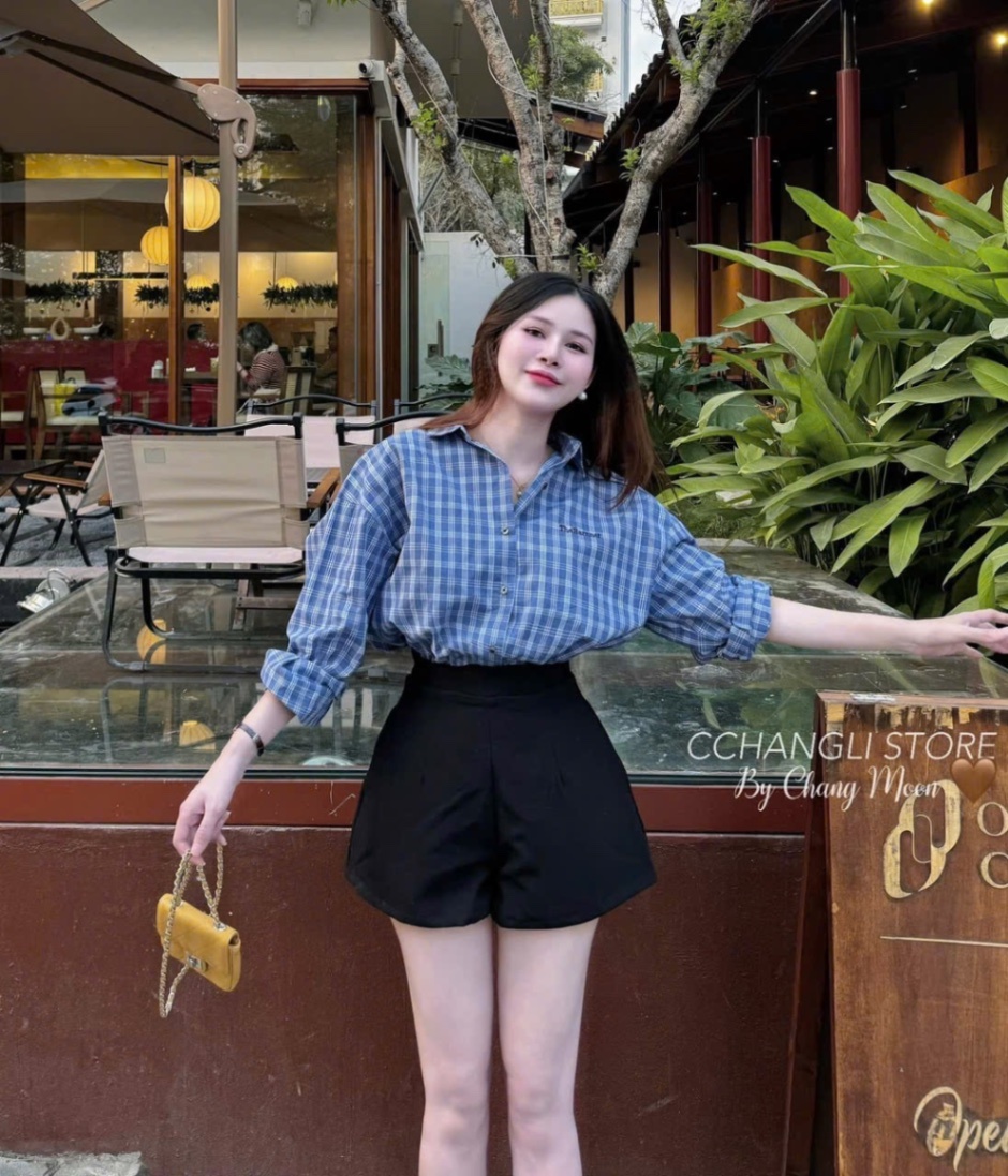 ÁO SƠ MI KẺ SỌC XANH