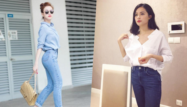 Thay quần jeans cạp trễ bằng quần jeans lưng cao