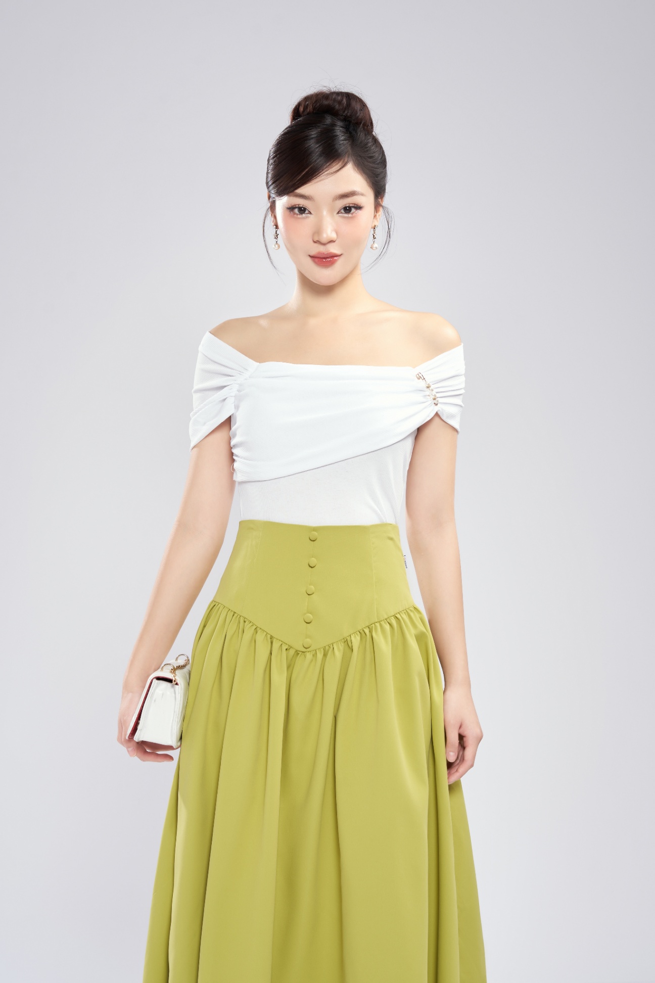 Chân váy dạ Lily màu caro tông vàng nâu classic. | Shopee Việt Nam