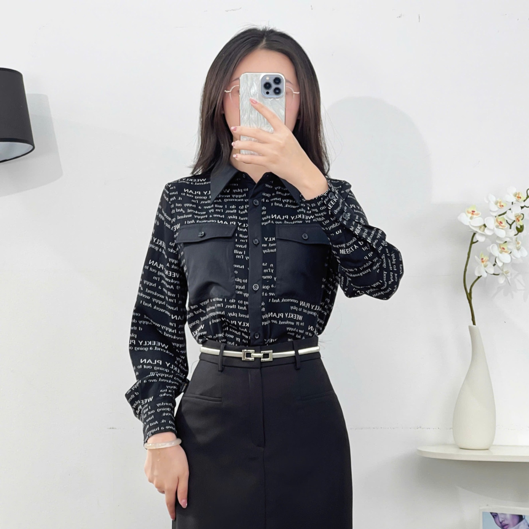 Sơ mi basic 2 túi trước