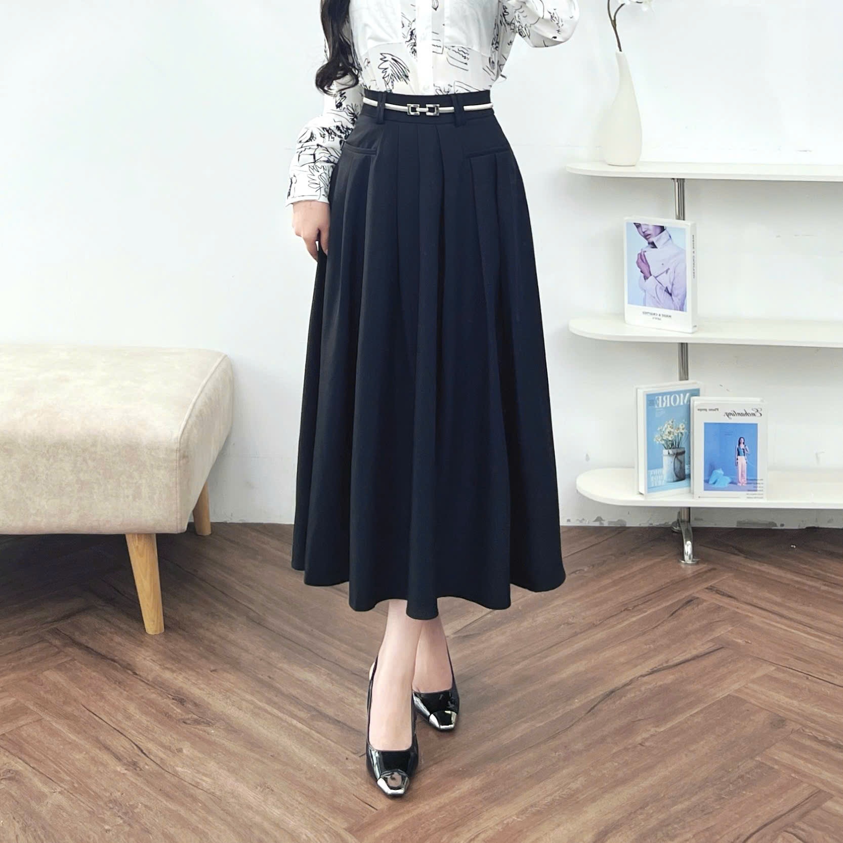 Chân váy xếp ly Mura