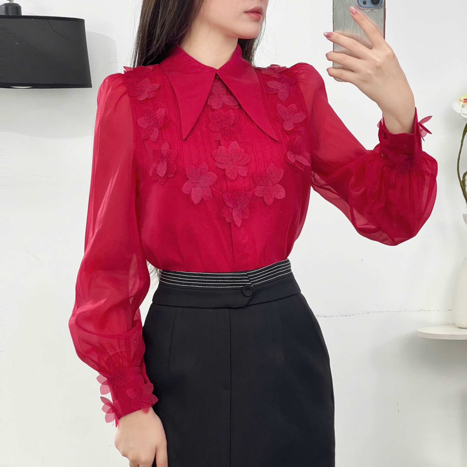 Sơ mi kiểu Xuân Hoa
