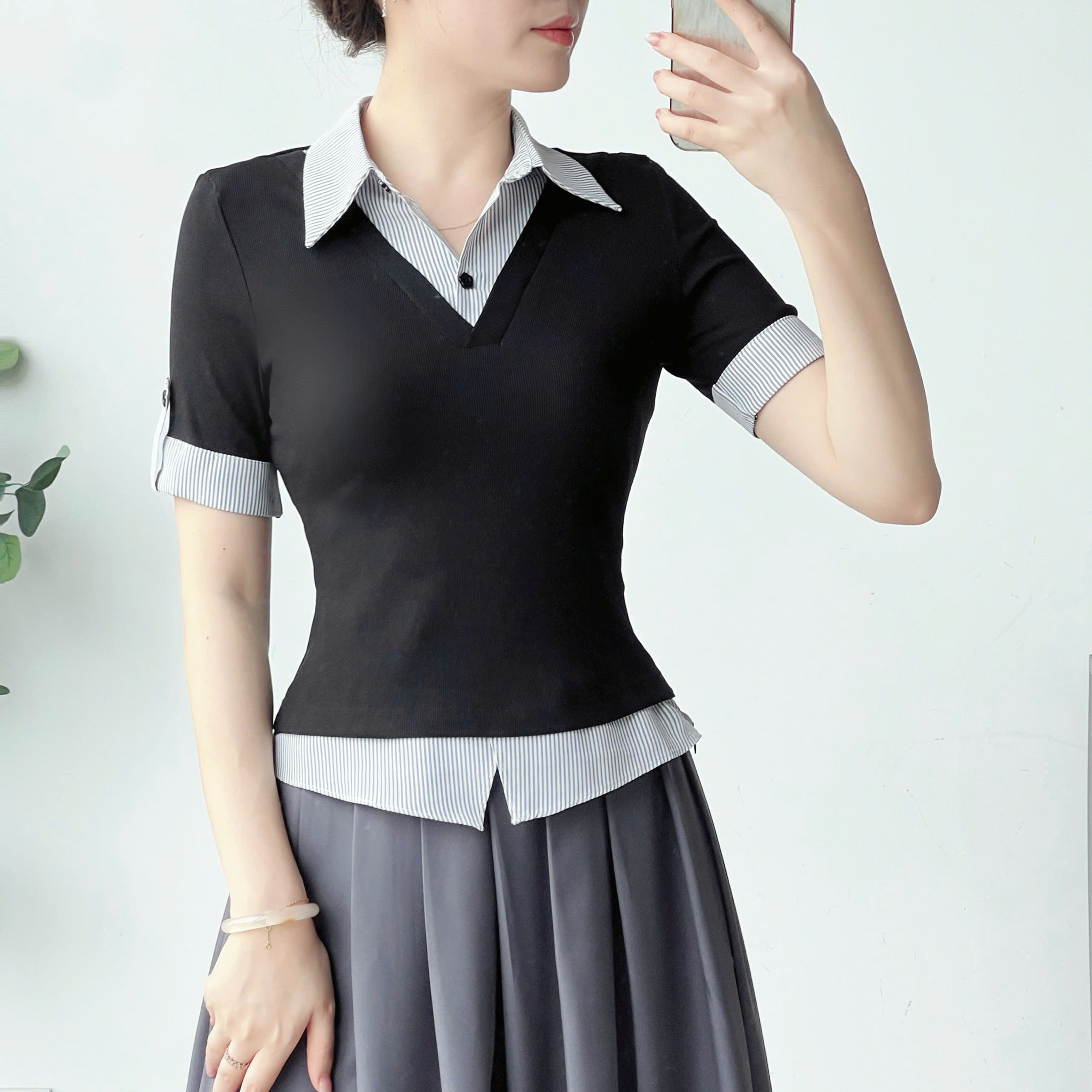 Áo thun phối Dorett