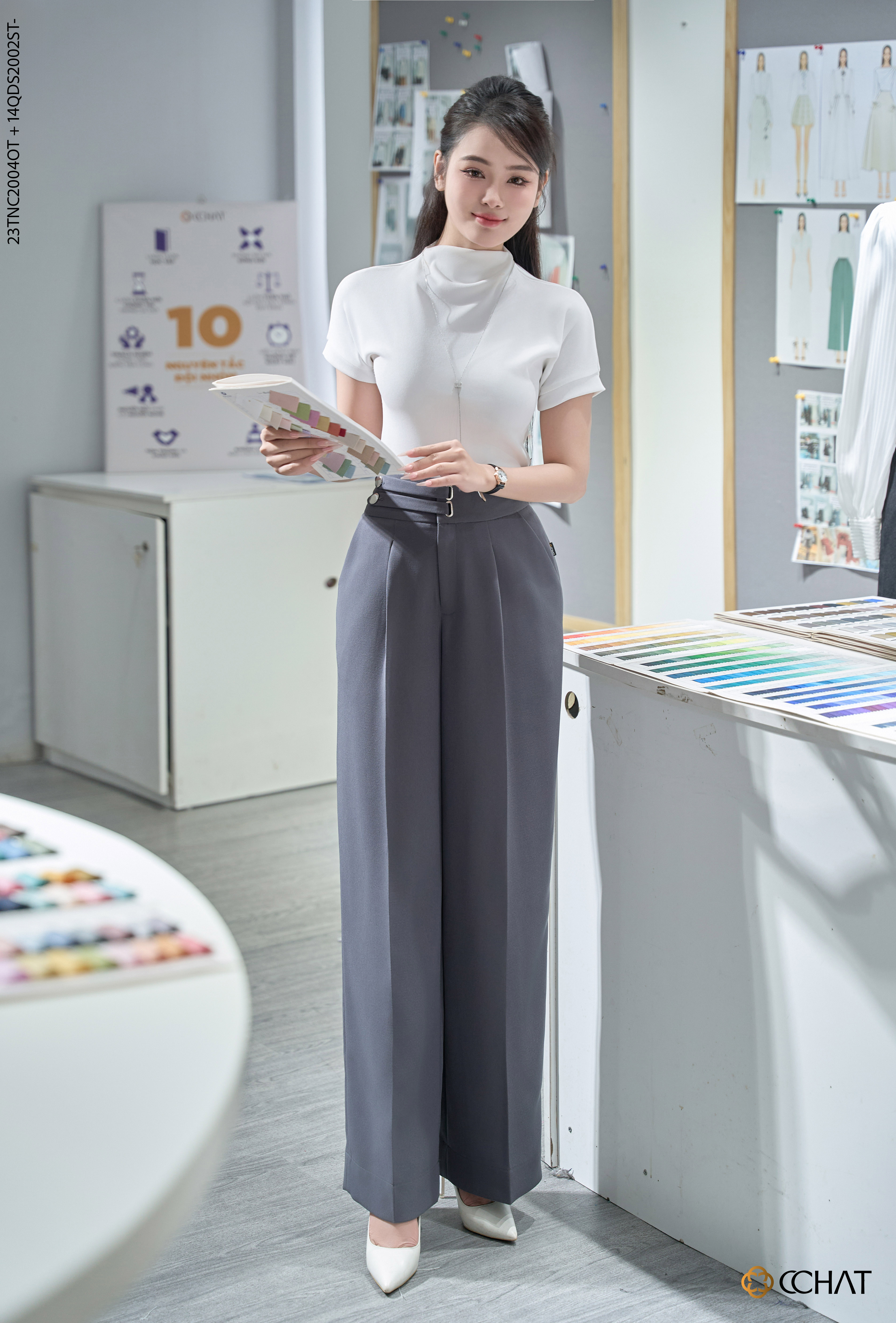 Quần suông cạp Rachel