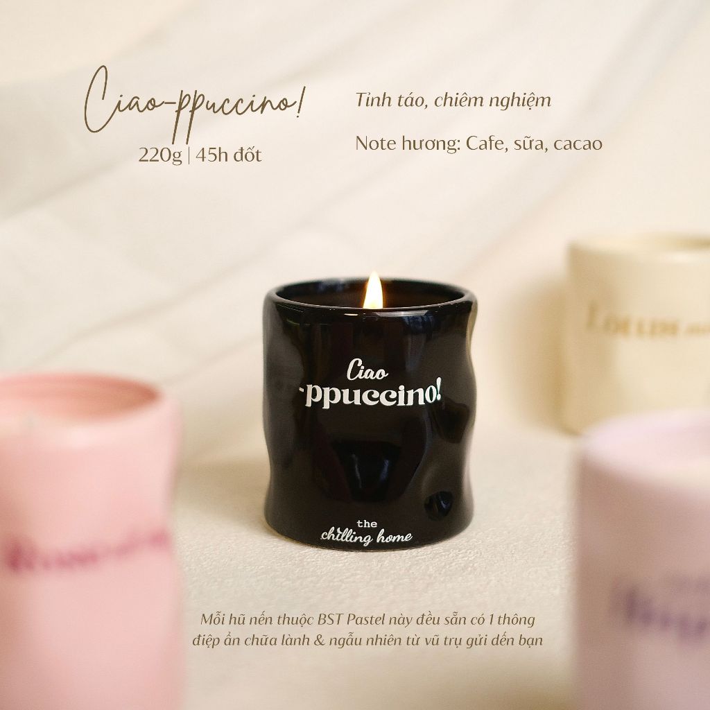 Nến Thơm Pastel 220G - Ciaoppuccino
