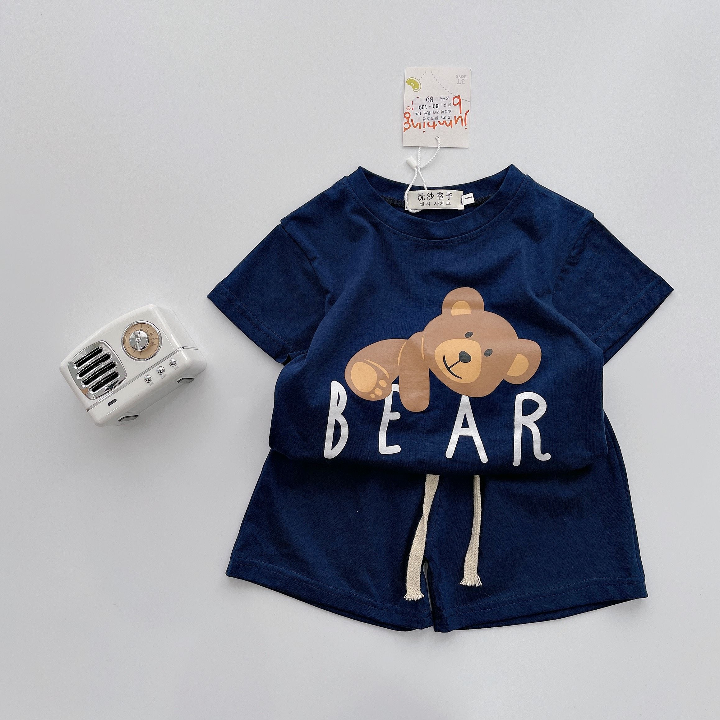 BỘ GẤU BEAR 3 MÀU CHO BÉ CHẤT COTTON TÀU SIÊU ĐẸP