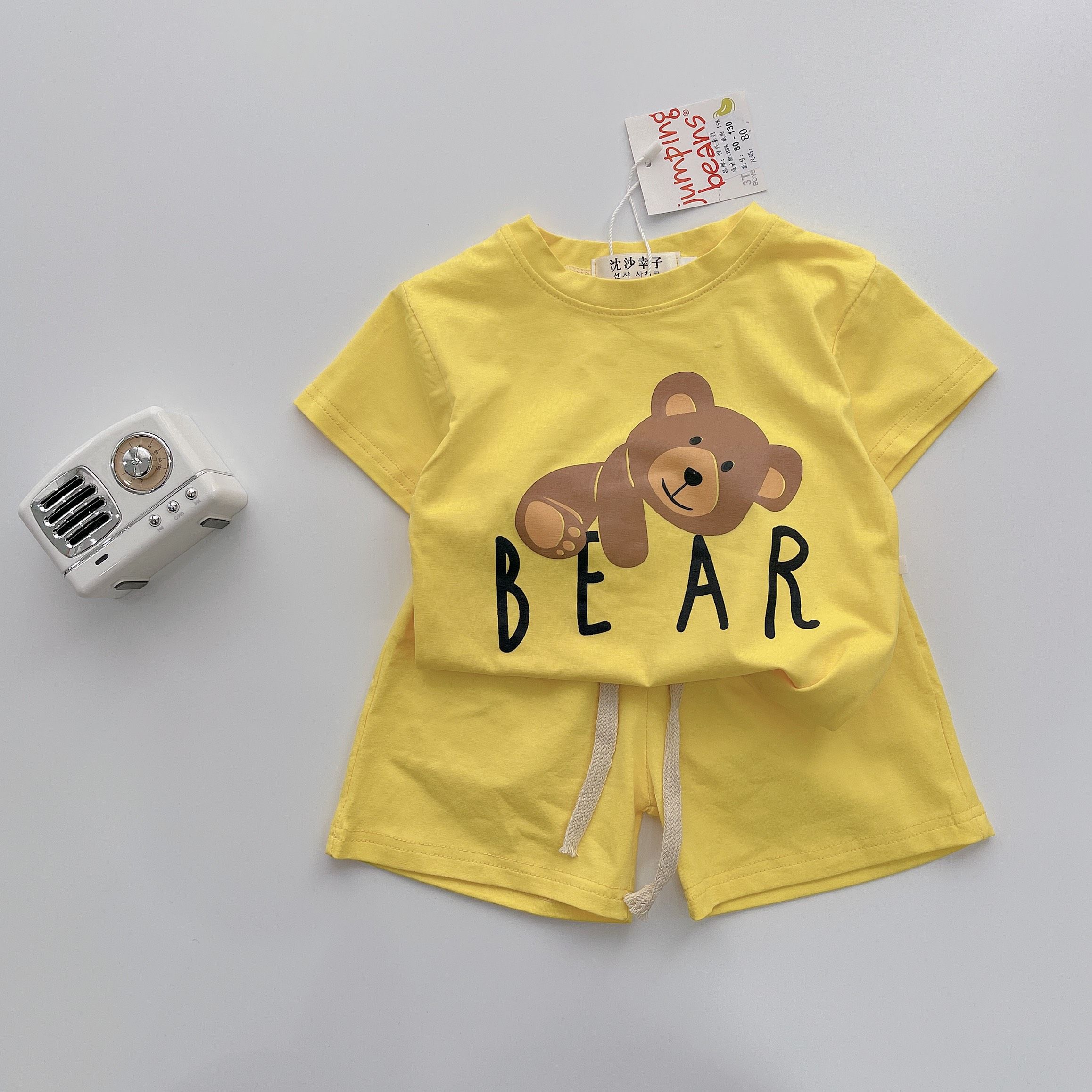 BỘ GẤU BEAR 3 MÀU CHO BÉ CHẤT COTTON TÀU SIÊU ĐẸP