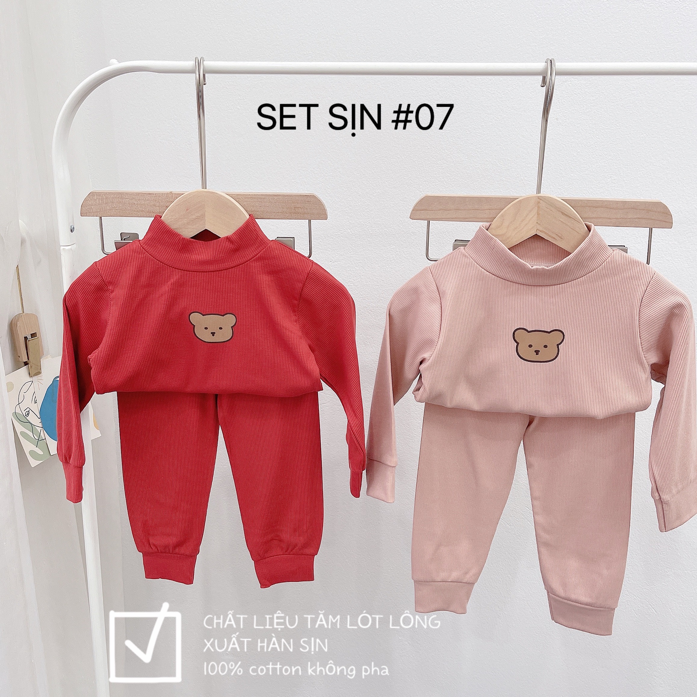 1 RI ĐỦ SIZE SET 2 BỘ TĂM GẤU