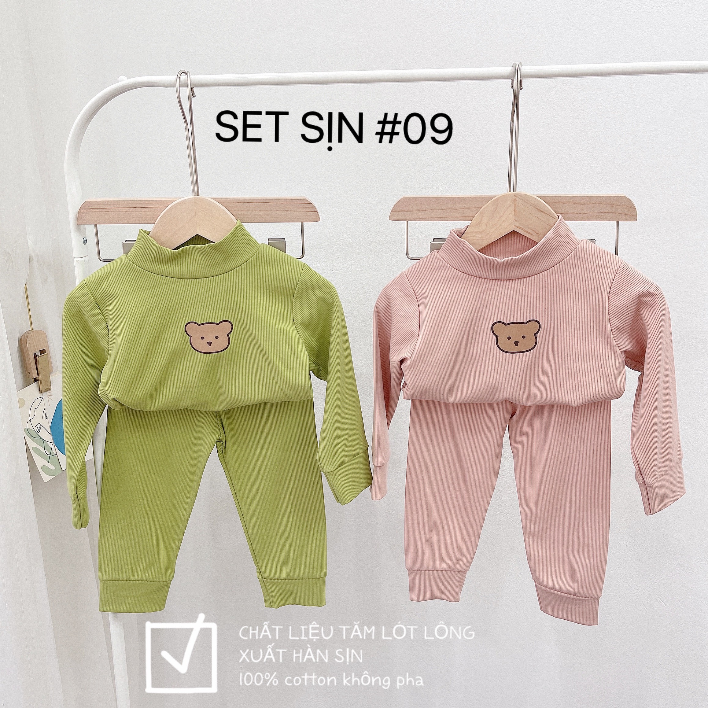 1 RI ĐỦ SIZE SET 2 BỘ TĂM GẤU