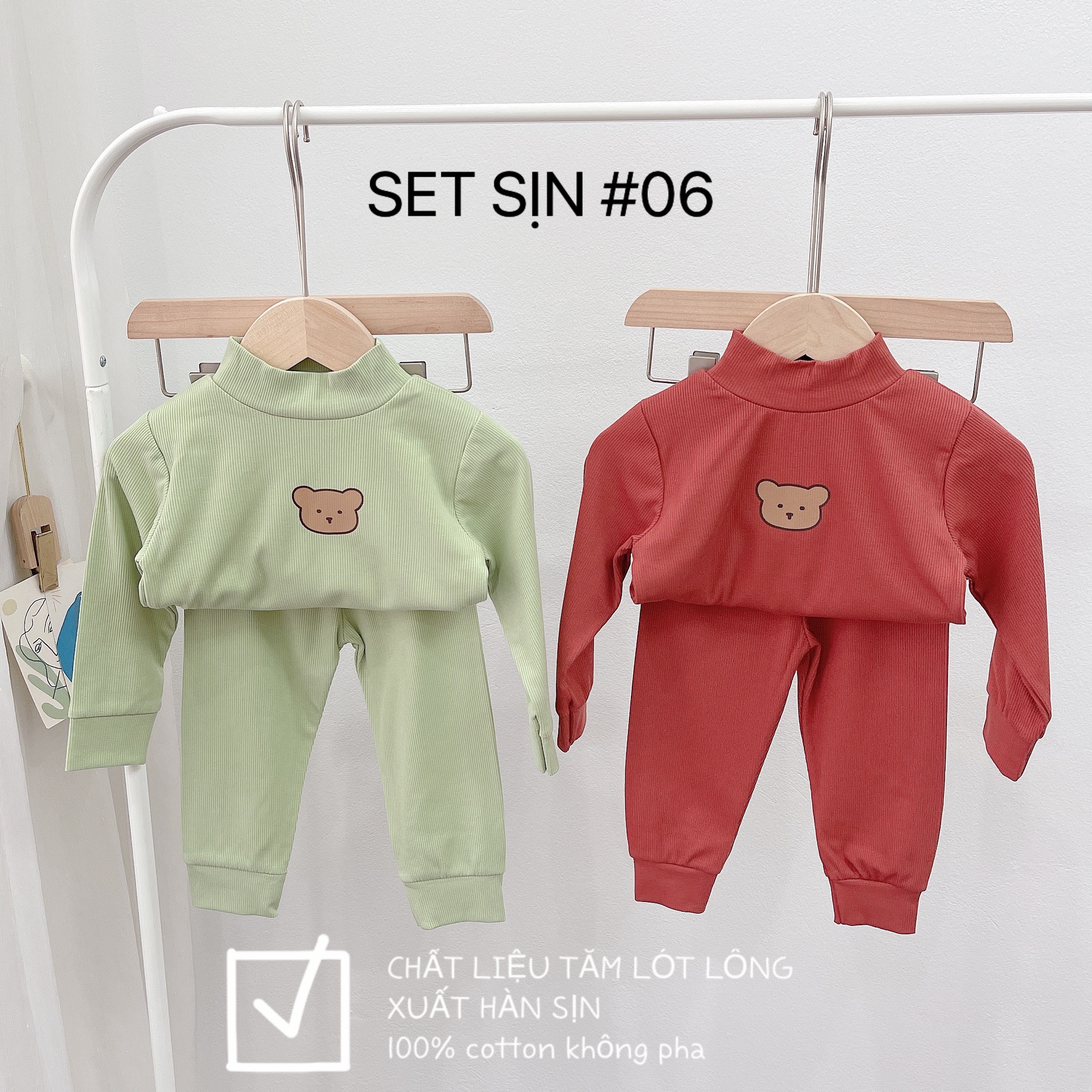 1 RI ĐỦ SIZE SET 2 BỘ TĂM GẤU