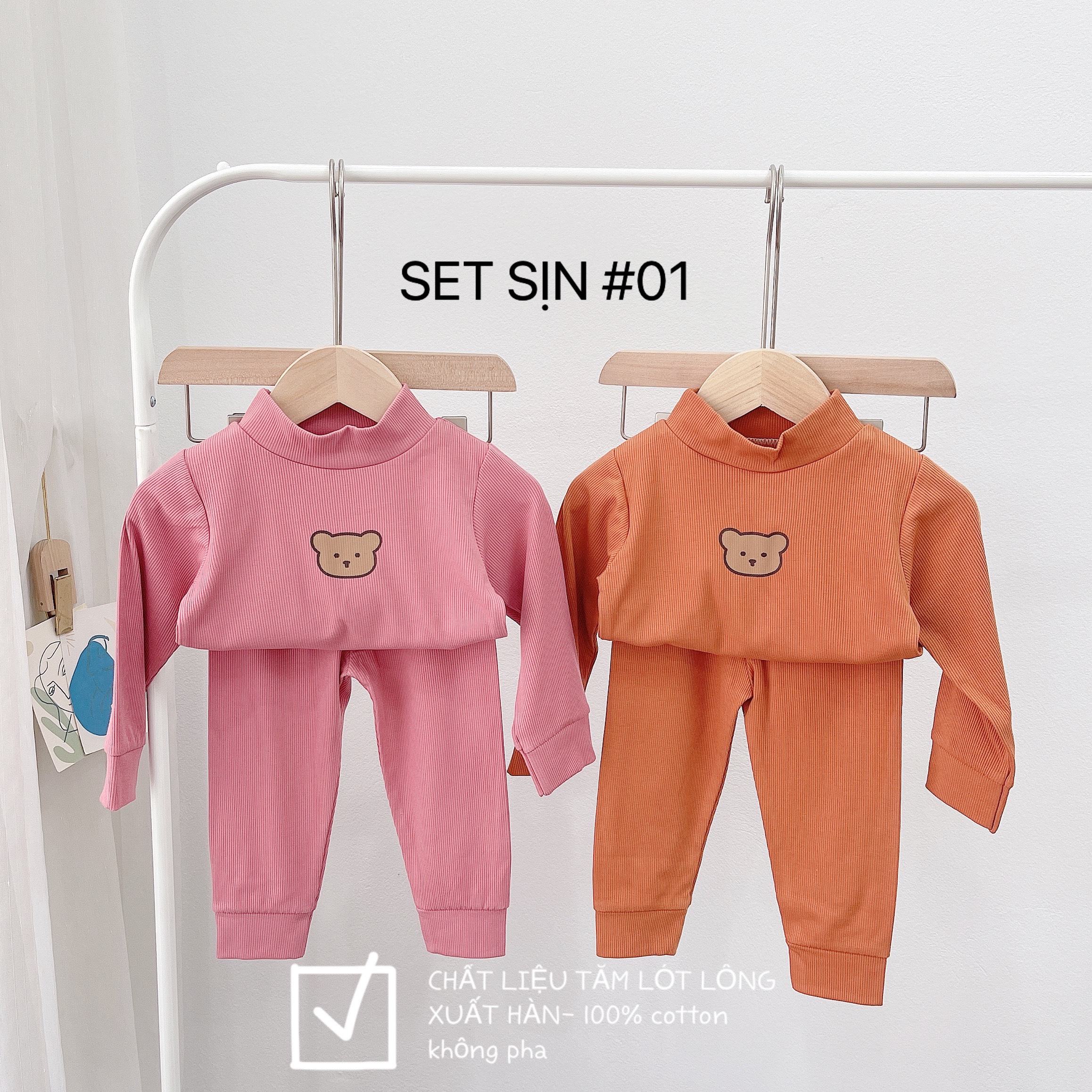 1 RI ĐỦ SIZE SET 2 BỘ TĂM GẤU