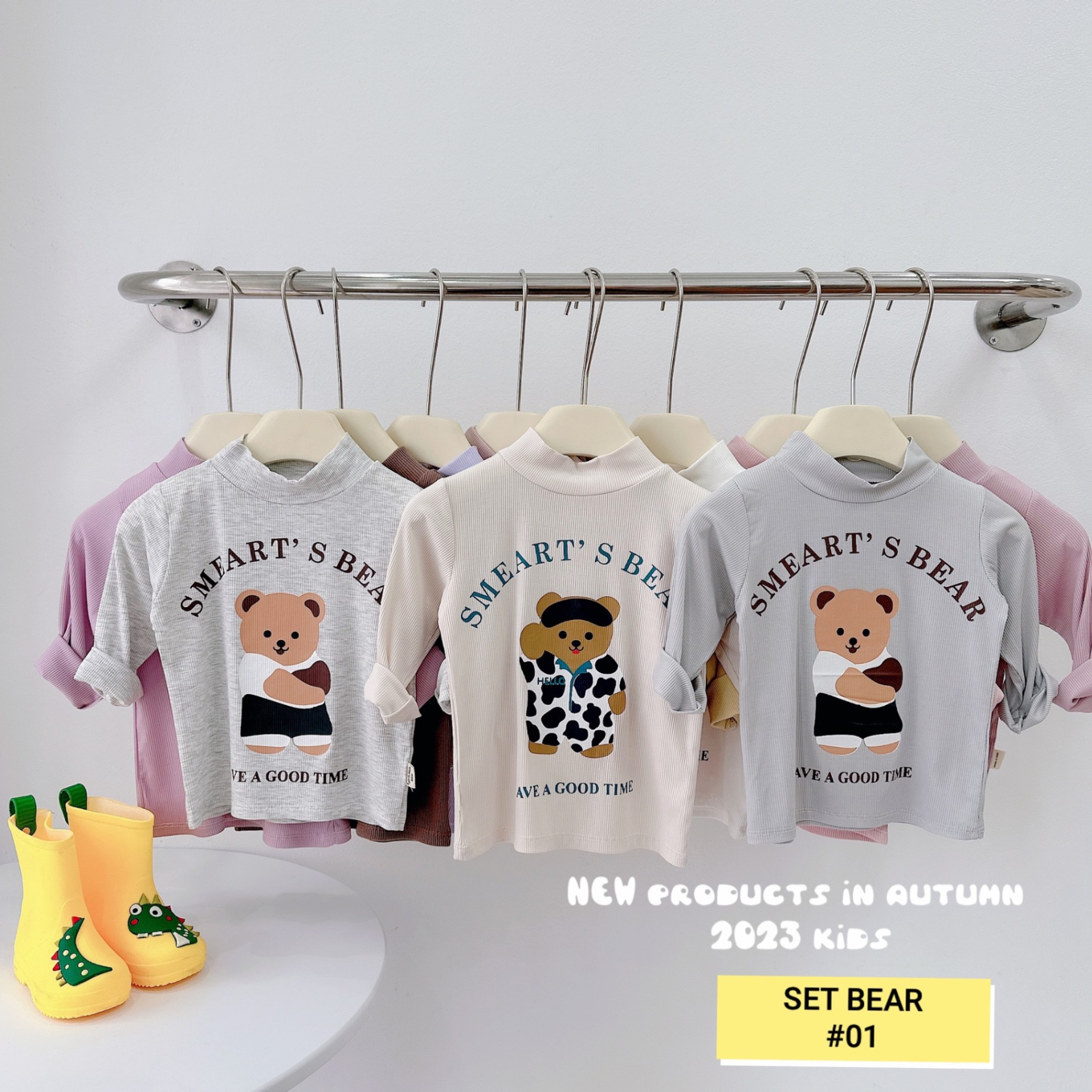 SET 3 ÁO GIỮ NHIỆT GẤU BEAR