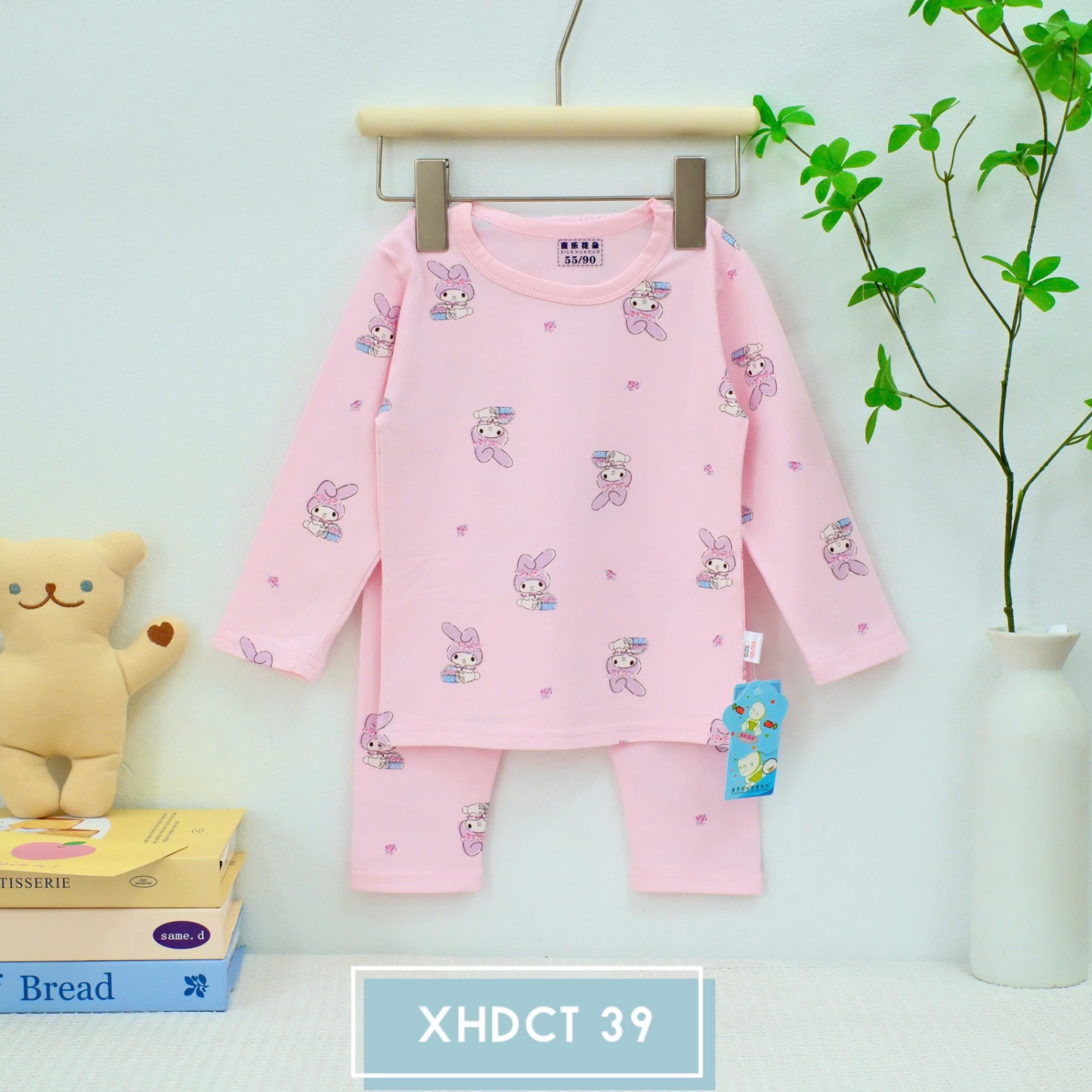 BỘ DÀI TAY COTTON XUẤT HÀN XILEHUADUO BÉ GÁI