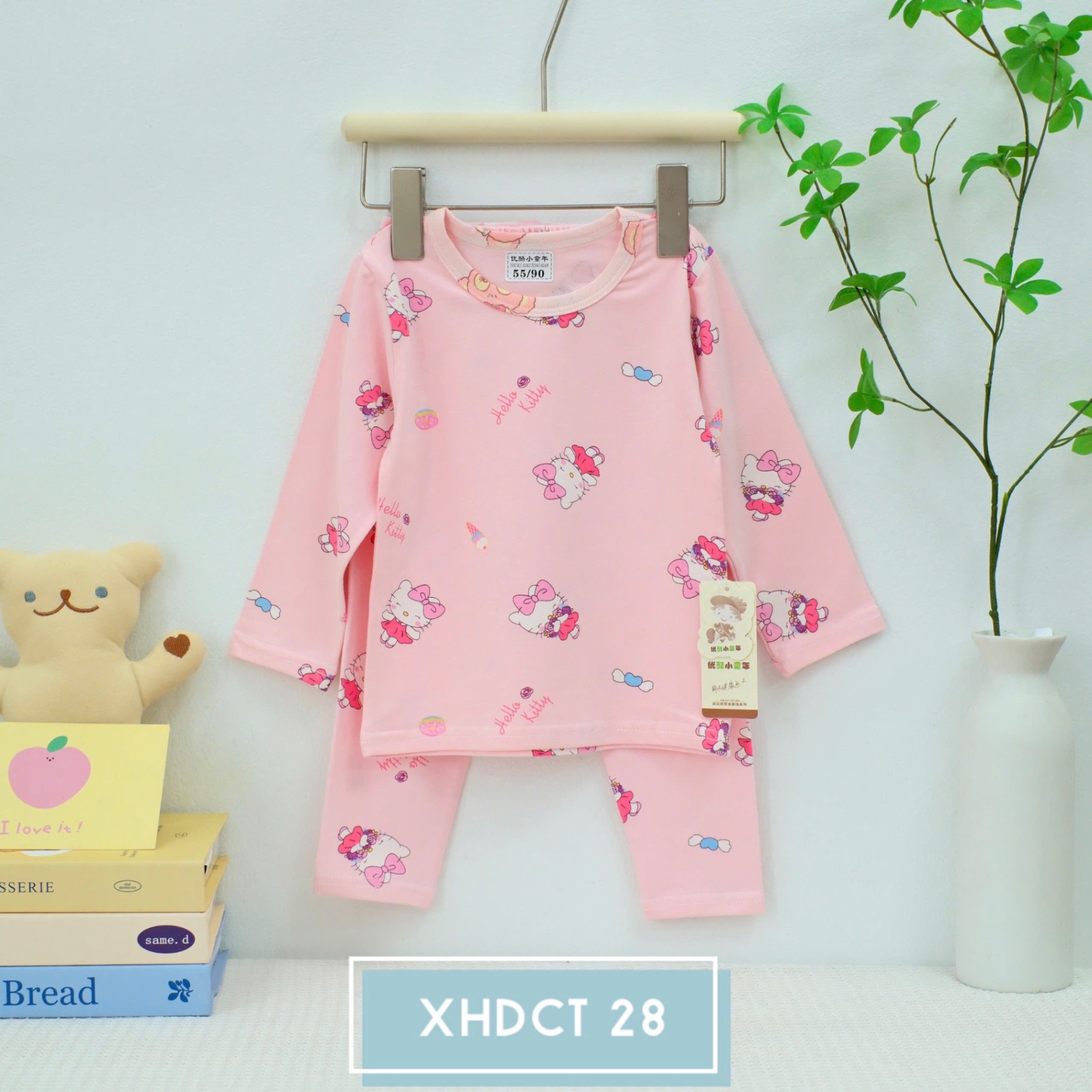 BỘ DÀI TAY COTTON XUẤT HÀN XILEHUADUO BÉ GÁI