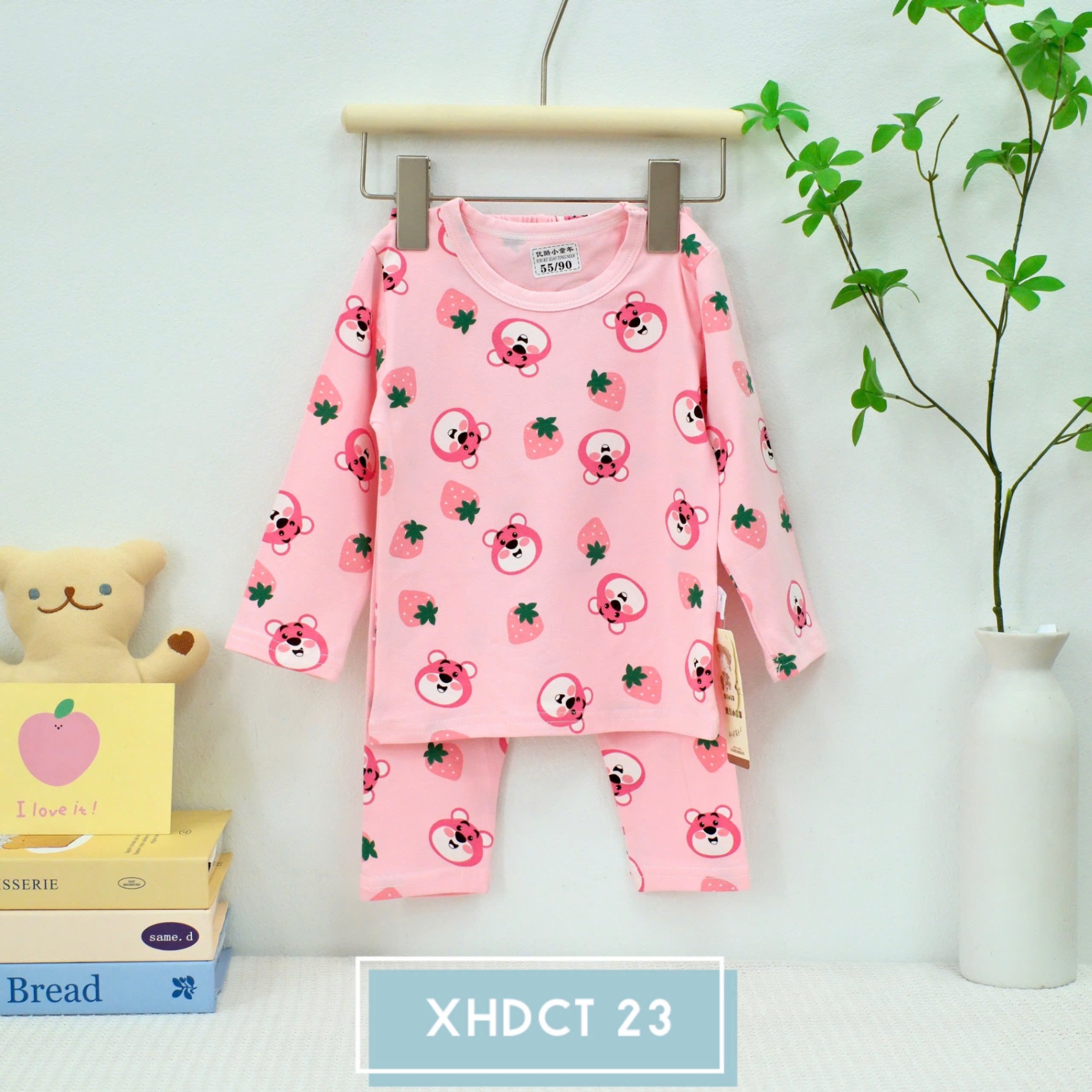 BỘ DÀI TAY COTTON XUẤT HÀN XILEHUADUO BÉ GÁI