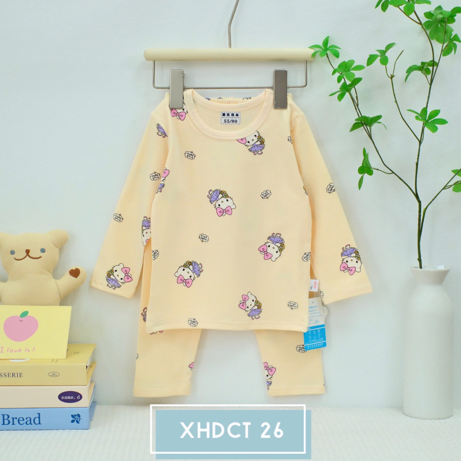 BỘ DÀI TAY COTTON XUẤT HÀN XILEHUADUO BÉ GÁI