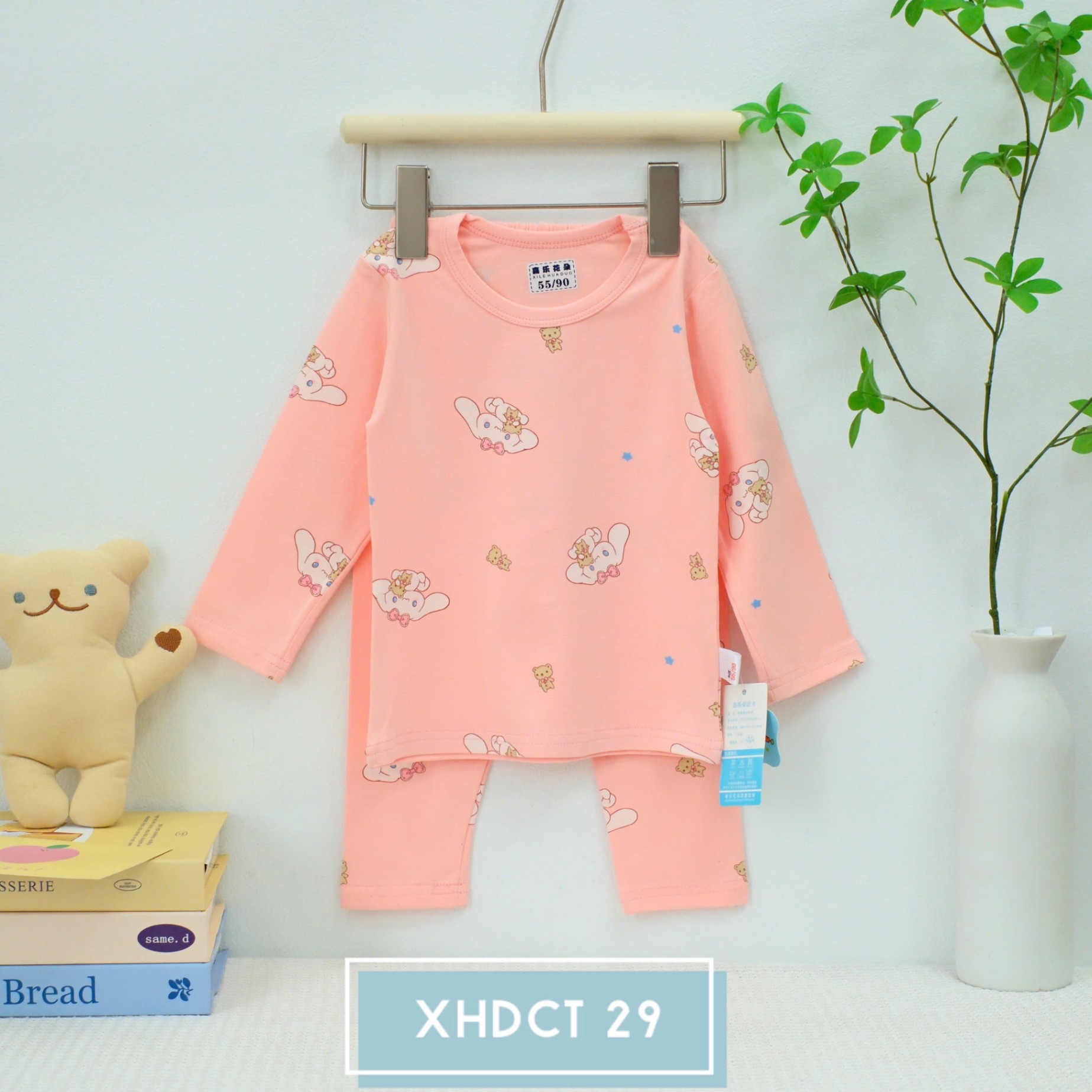 BỘ DÀI TAY COTTON XUẤT HÀN XILEHUADUO BÉ GÁI