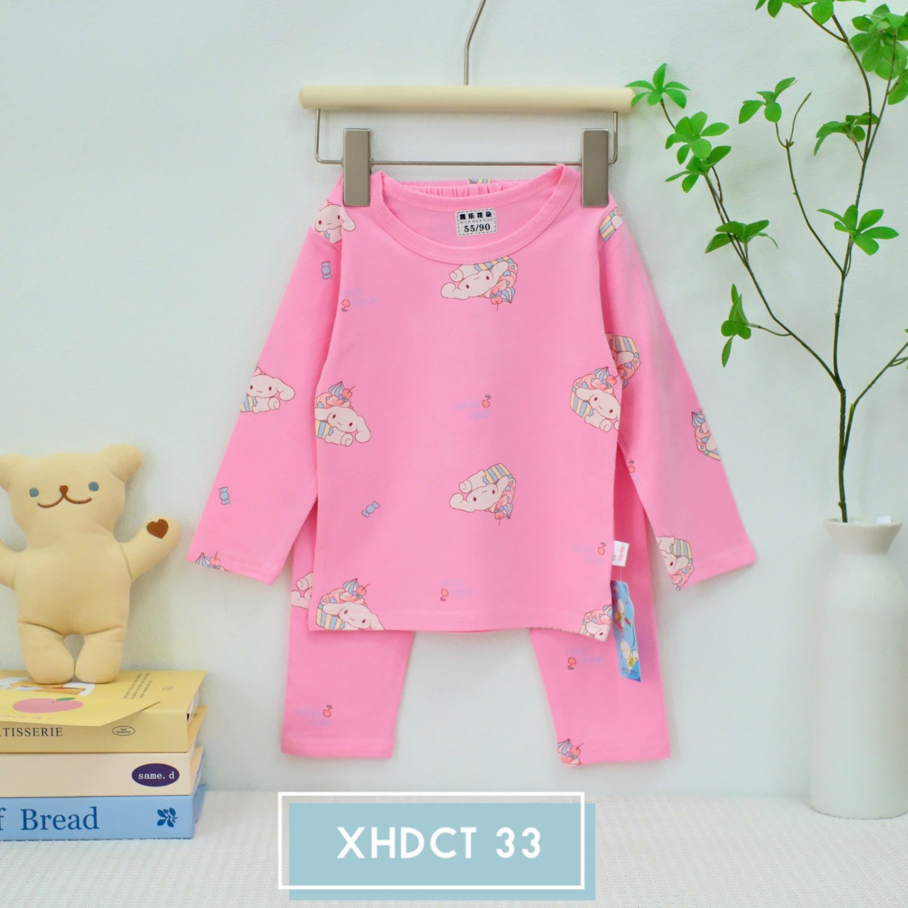 BỘ DÀI TAY COTTON XUẤT HÀN XILEHUADUO BÉ GÁI