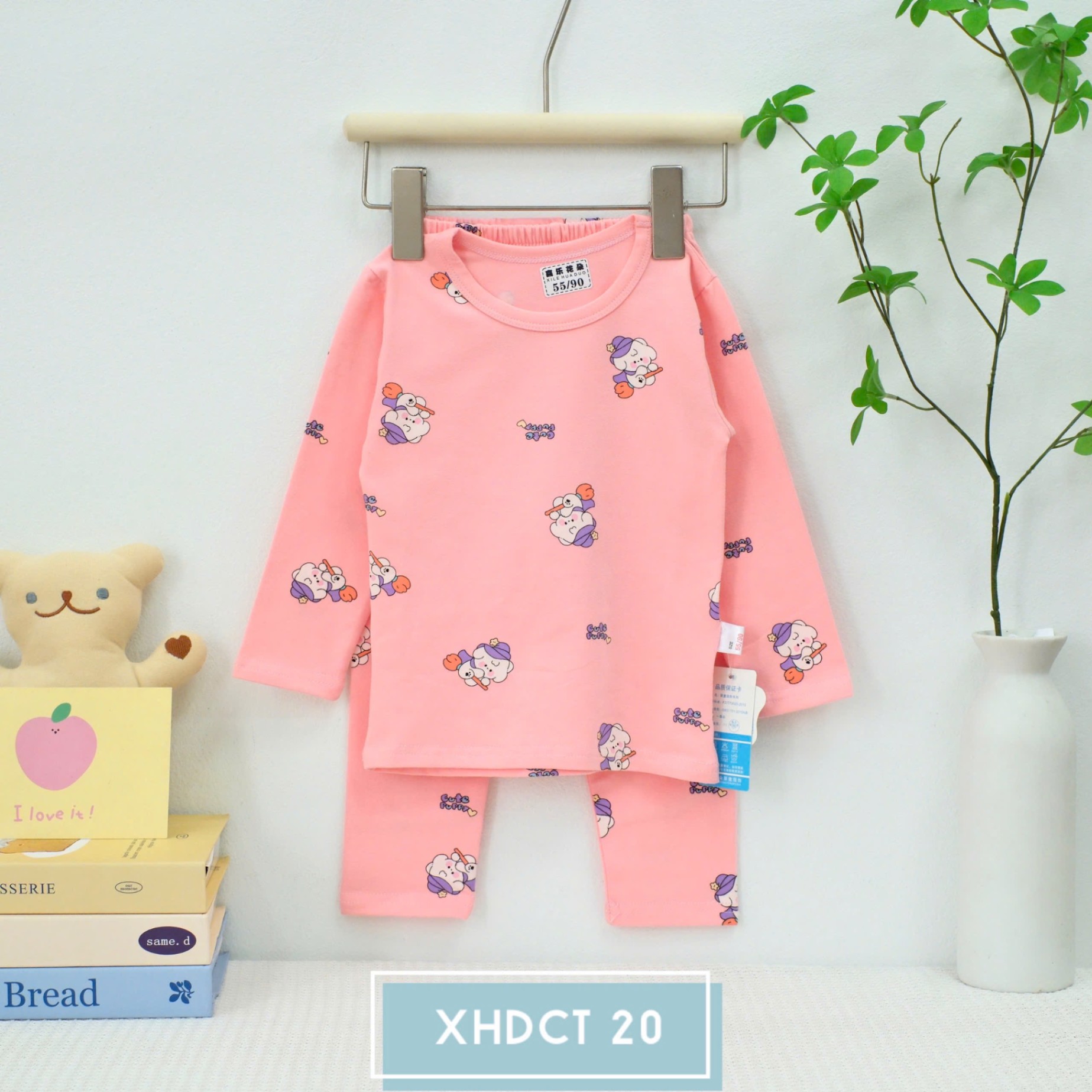 BỘ DÀI TAY COTTON XUẤT HÀN XILEHUADUO BÉ GÁI