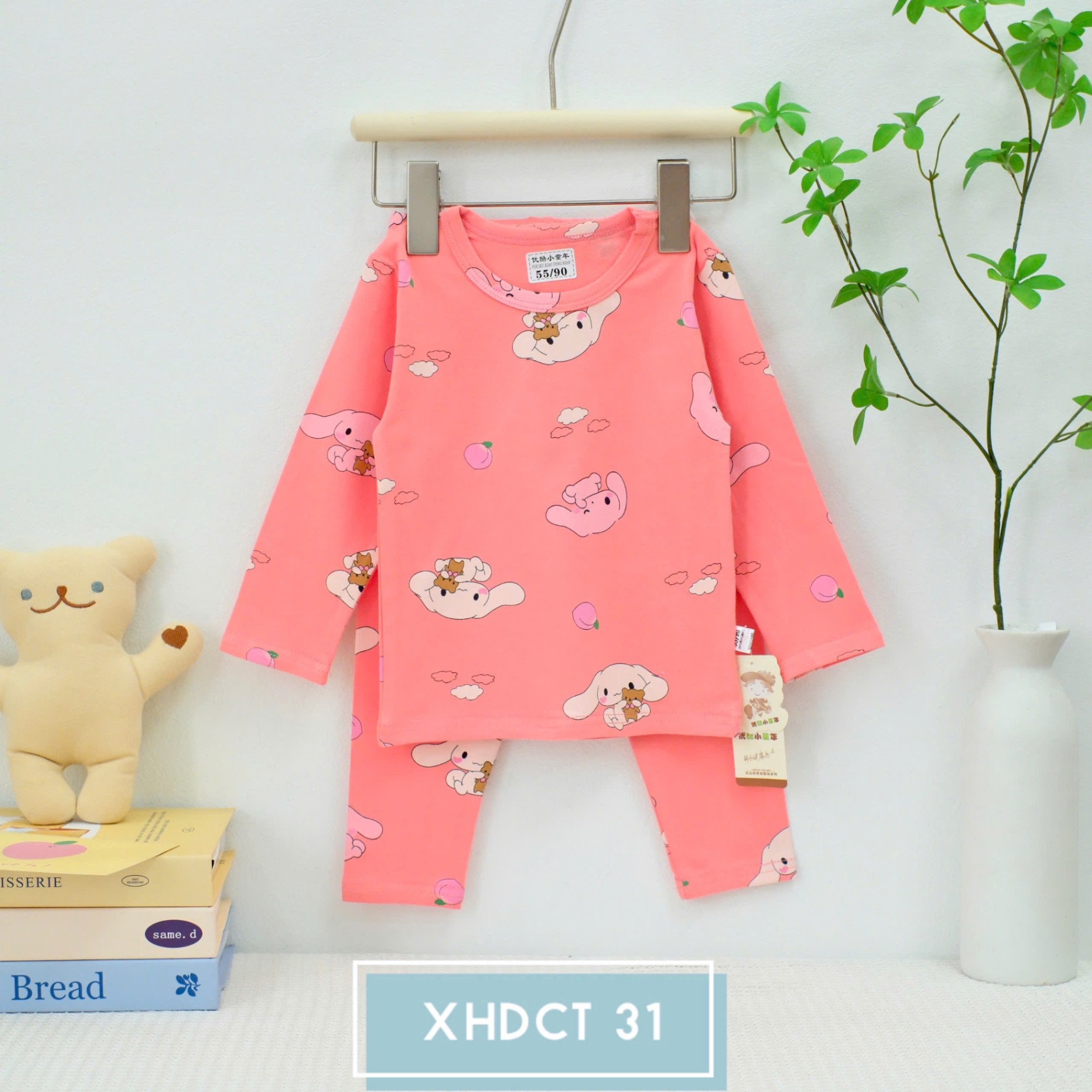 BỘ DÀI TAY COTTON XUẤT HÀN XILEHUADUO BÉ GÁI