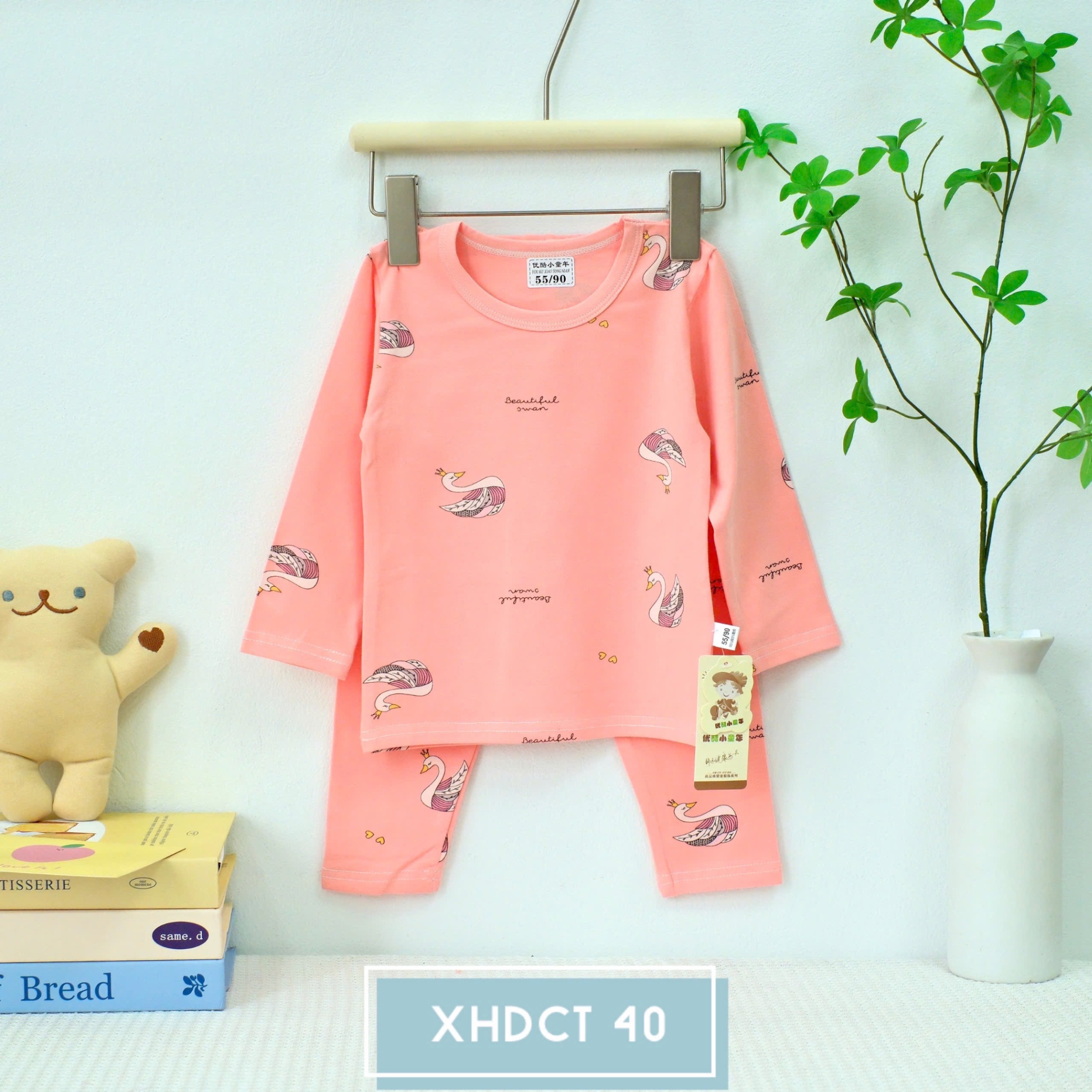 BỘ DÀI TAY COTTON XUẤT HÀN XILEHUADUO BÉ GÁI