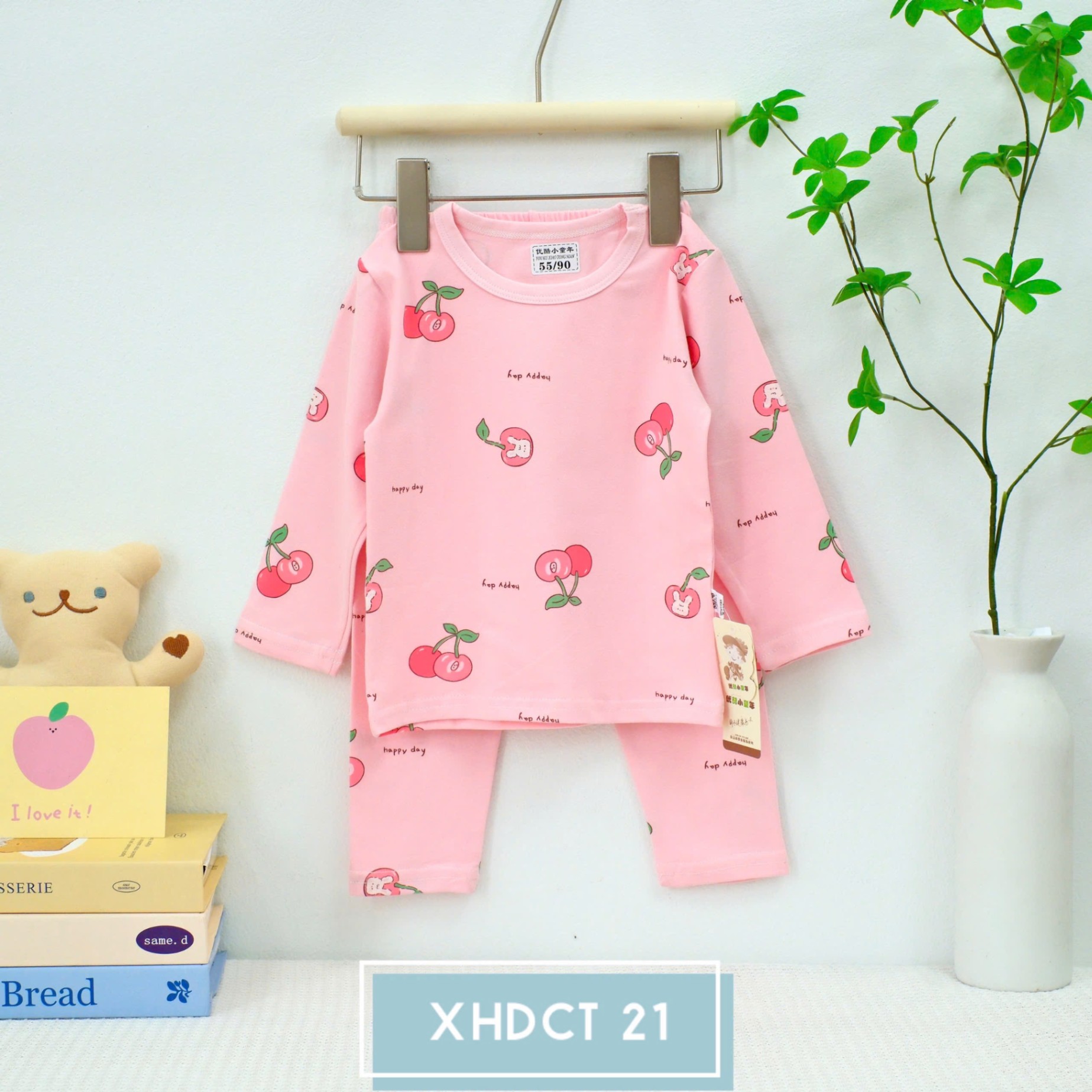 BỘ DÀI TAY COTTON XUẤT HÀN XILEHUADUO BÉ GÁI