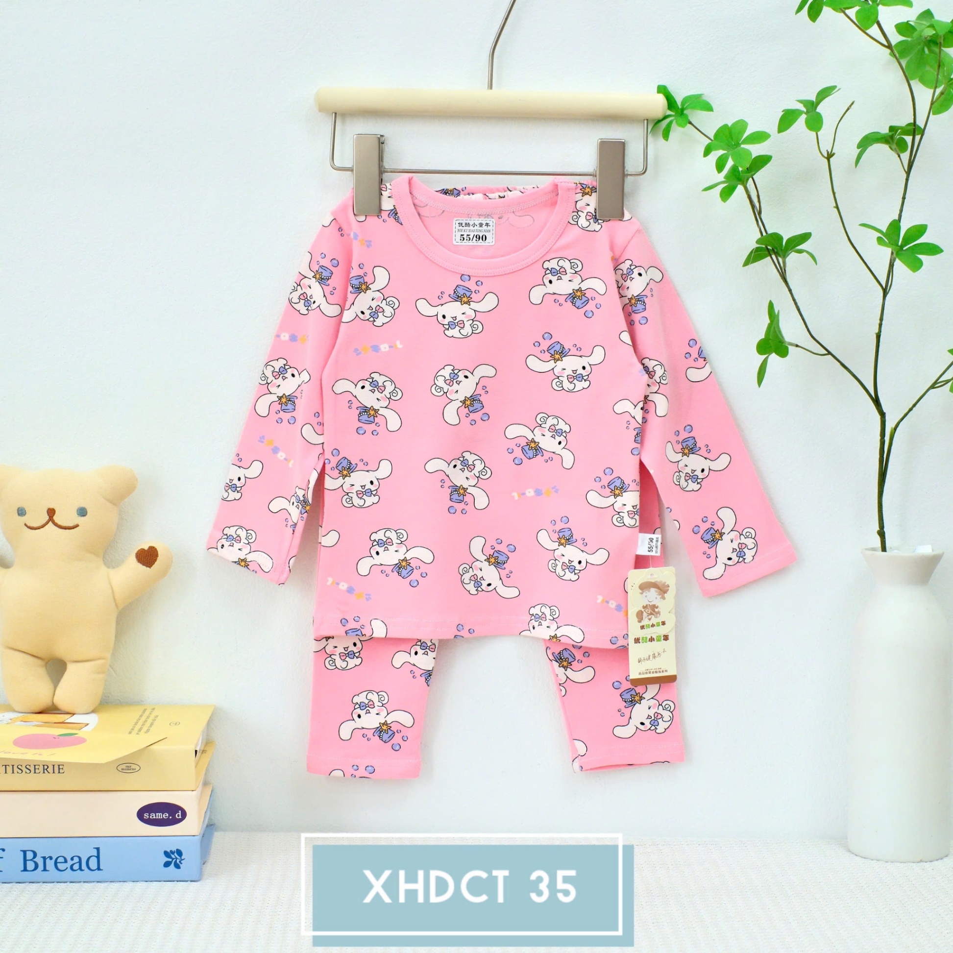 BỘ DÀI TAY COTTON XUẤT HÀN XILEHUADUO BÉ GÁI