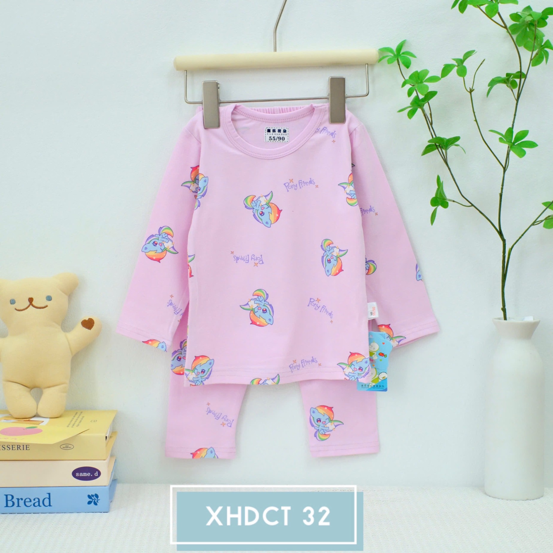 BỘ DÀI TAY COTTON XUẤT HÀN XILEHUADUO BÉ GÁI