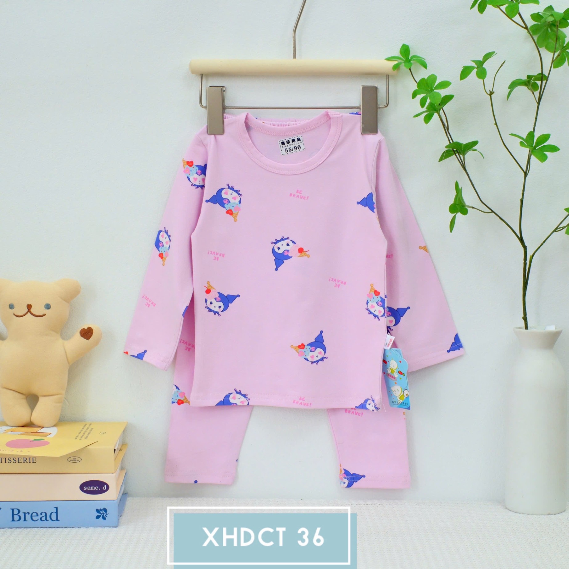 BỘ DÀI TAY COTTON XUẤT HÀN XILEHUADUO BÉ GÁI