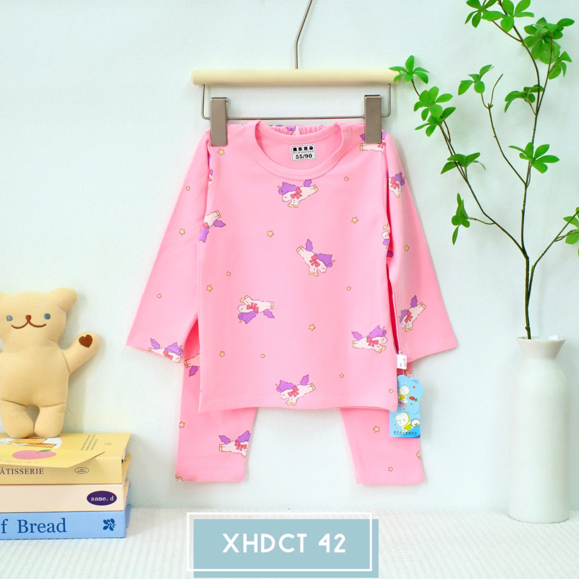 BỘ DÀI TAY COTTON XUẤT HÀN XILEHUADUO BÉ GÁI