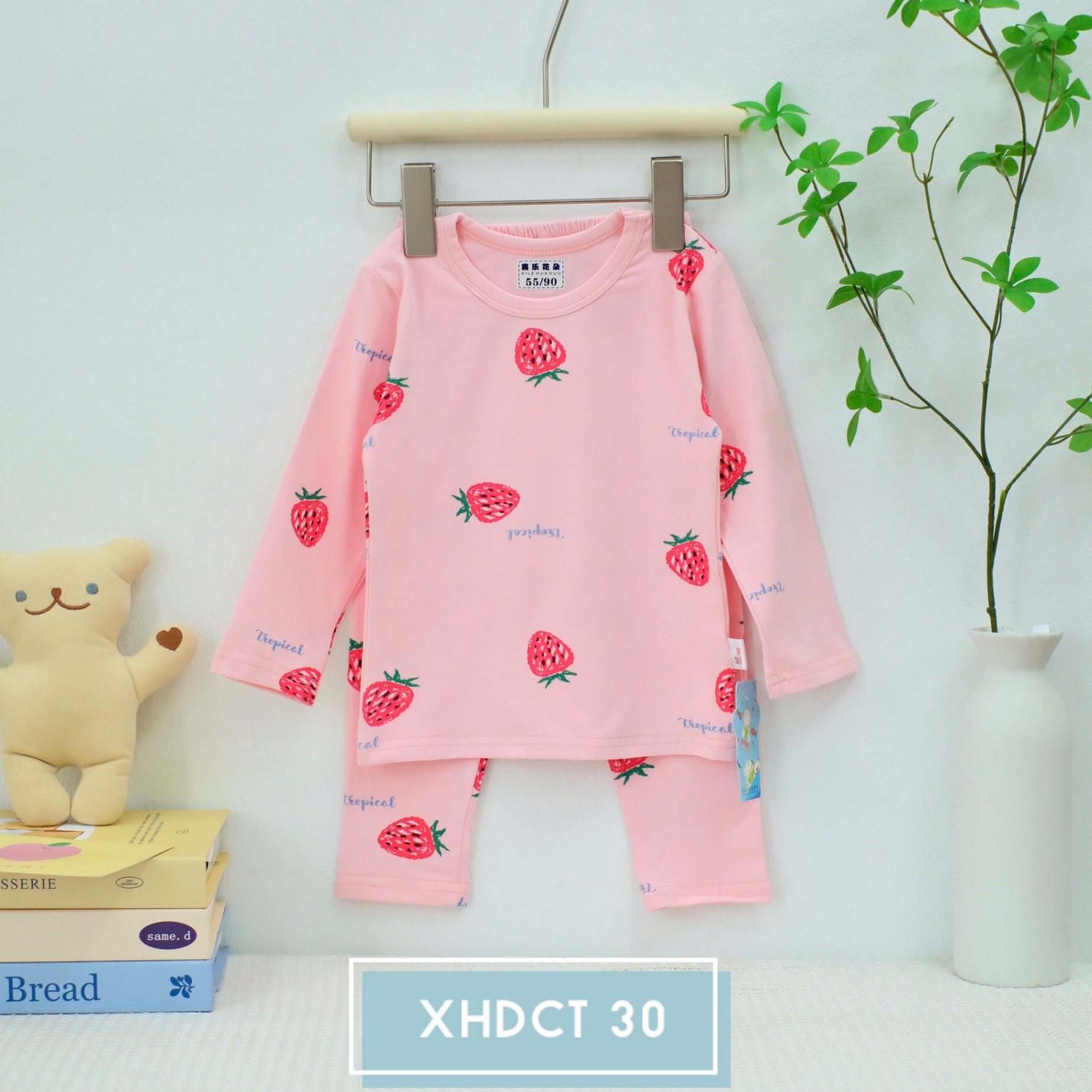 BỘ DÀI TAY COTTON XUẤT HÀN XILEHUADUO BÉ GÁI