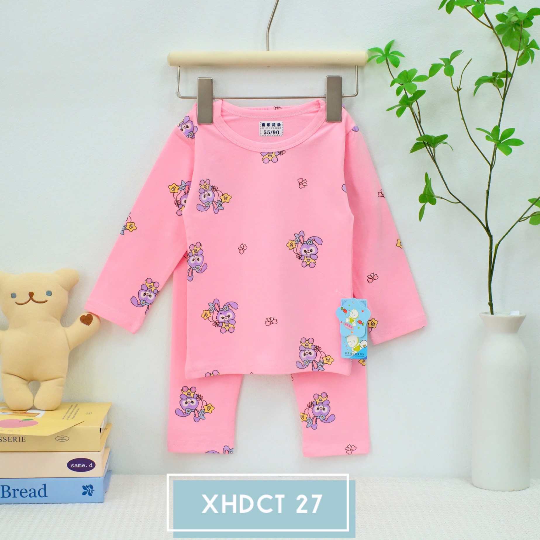 BỘ DÀI TAY COTTON XUẤT HÀN XILEHUADUO BÉ GÁI