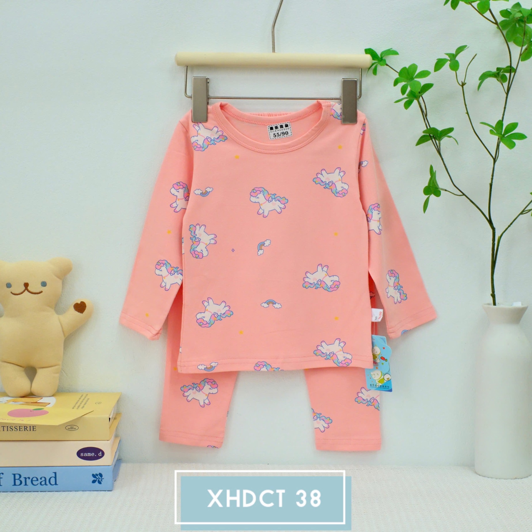 BỘ DÀI TAY COTTON XUẤT HÀN XILEHUADUO BÉ GÁI