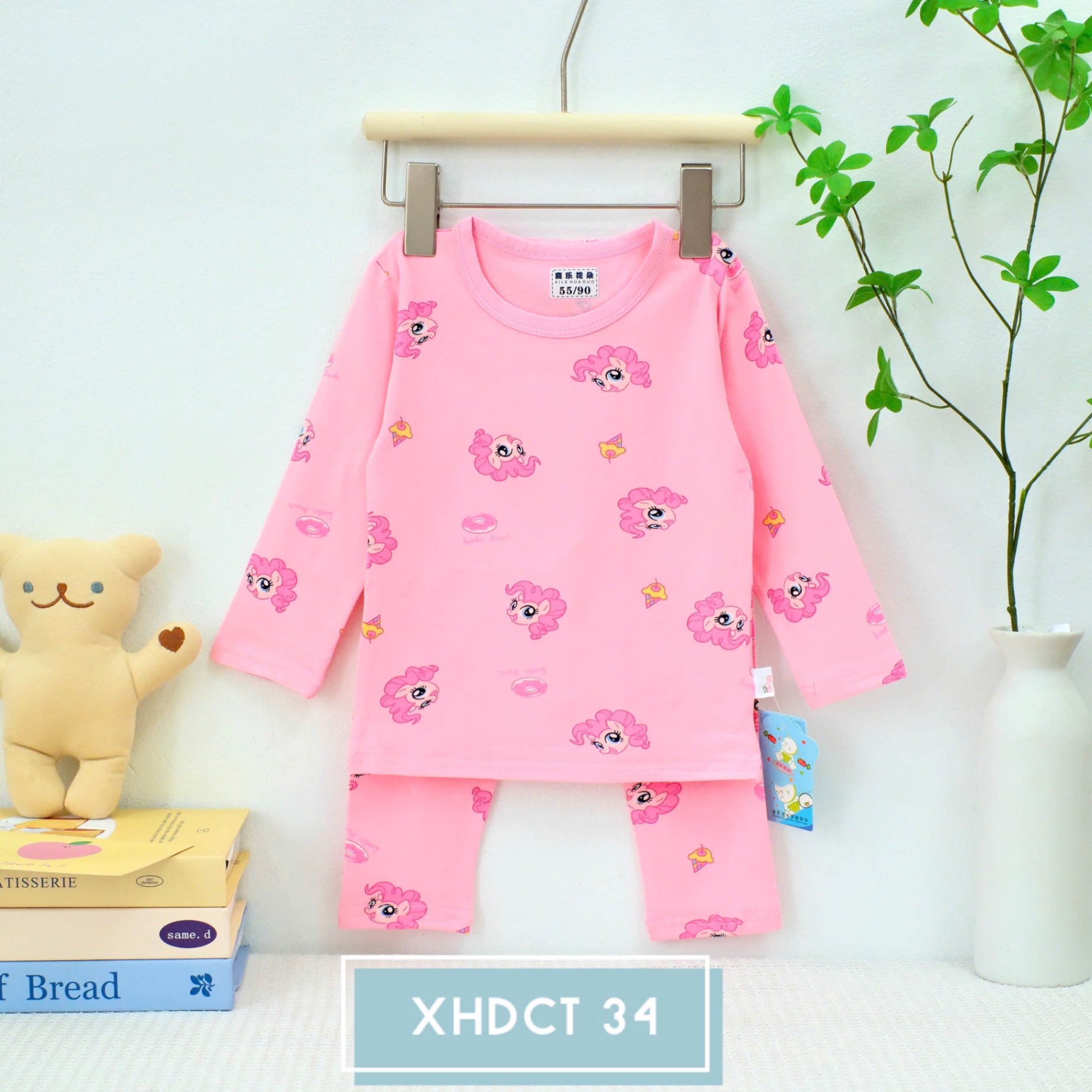 BỘ DÀI TAY COTTON XUẤT HÀN XILEHUADUO BÉ GÁI