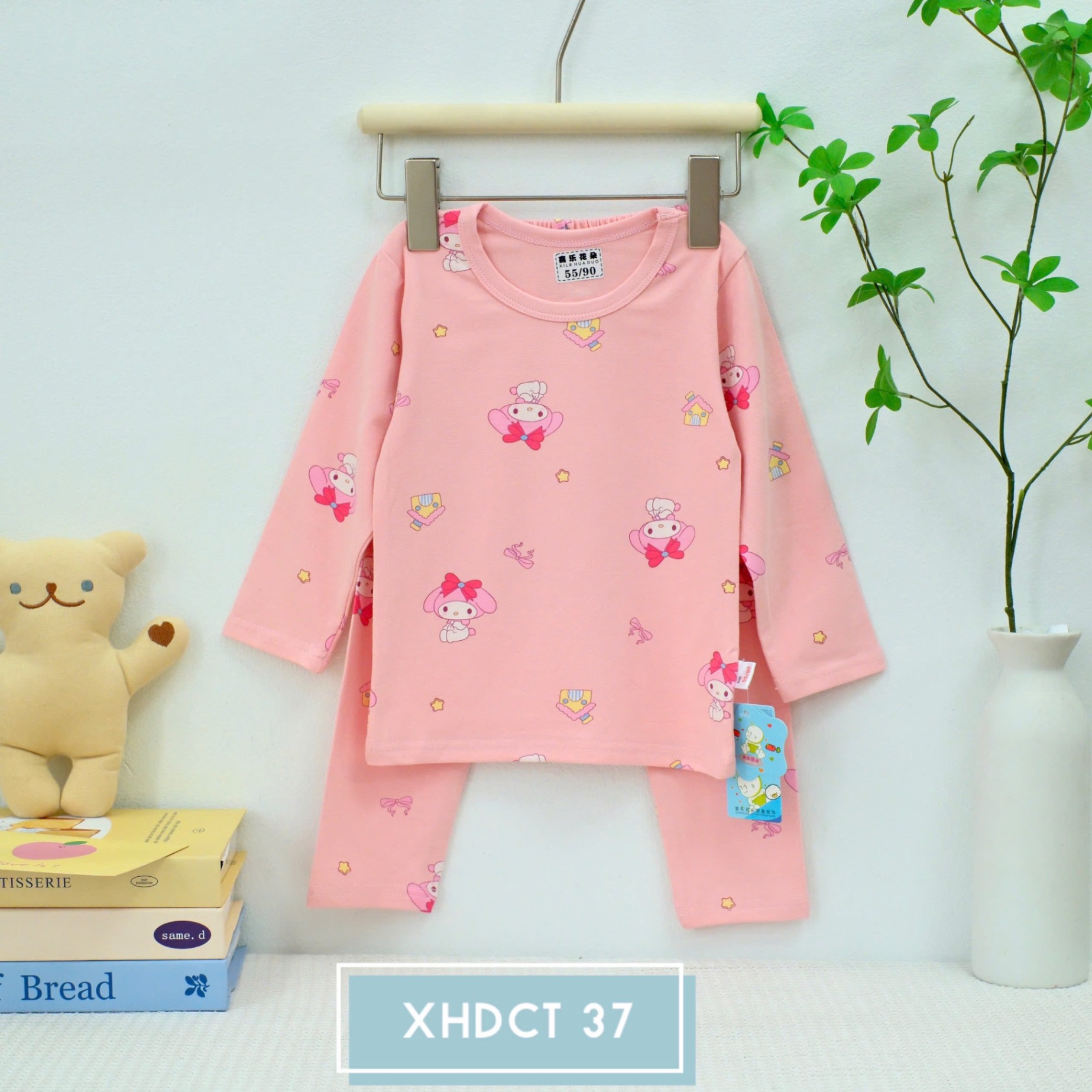 BỘ DÀI TAY COTTON XUẤT HÀN XILEHUADUO BÉ GÁI