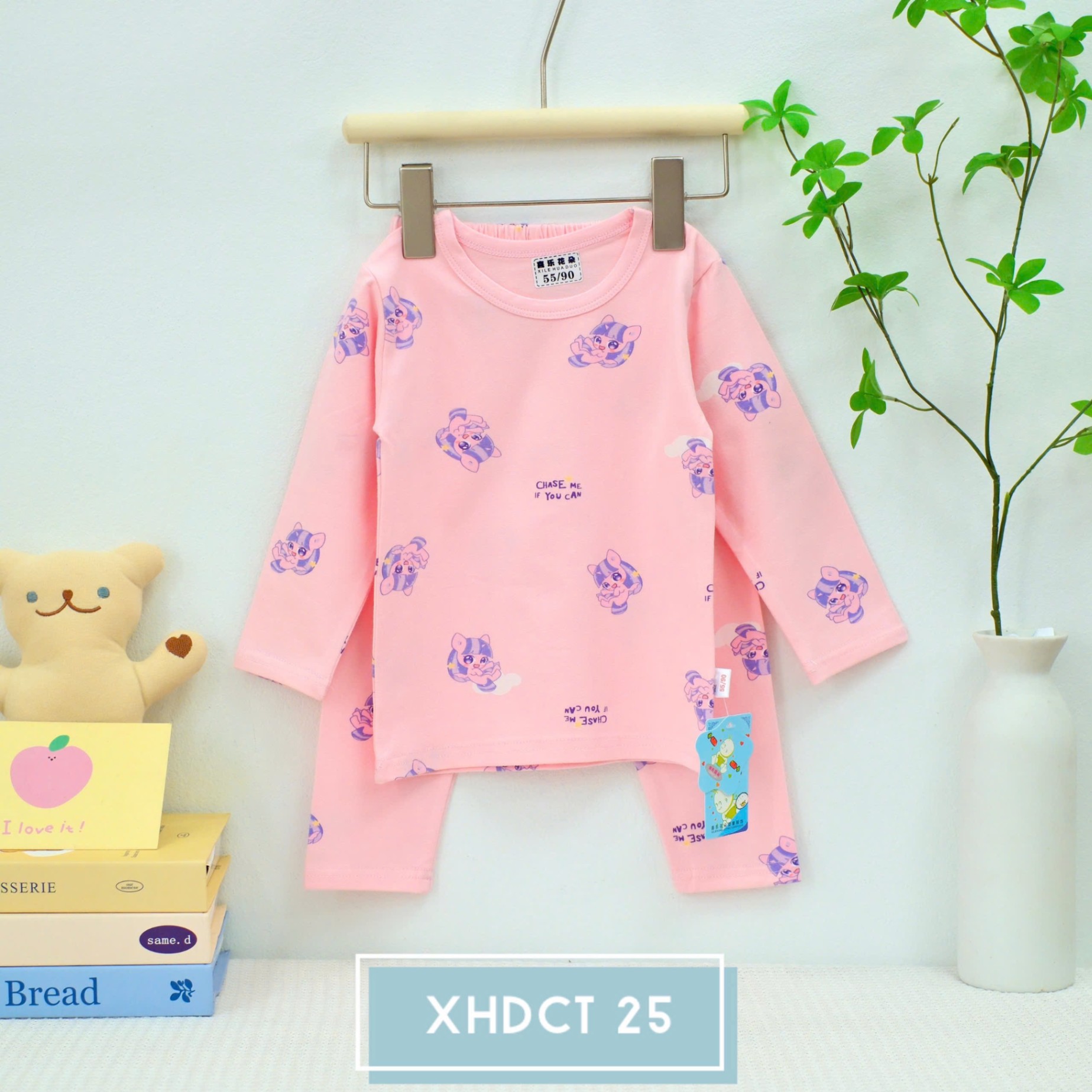 BỘ DÀI TAY COTTON XUẤT HÀN XILEHUADUO BÉ GÁI