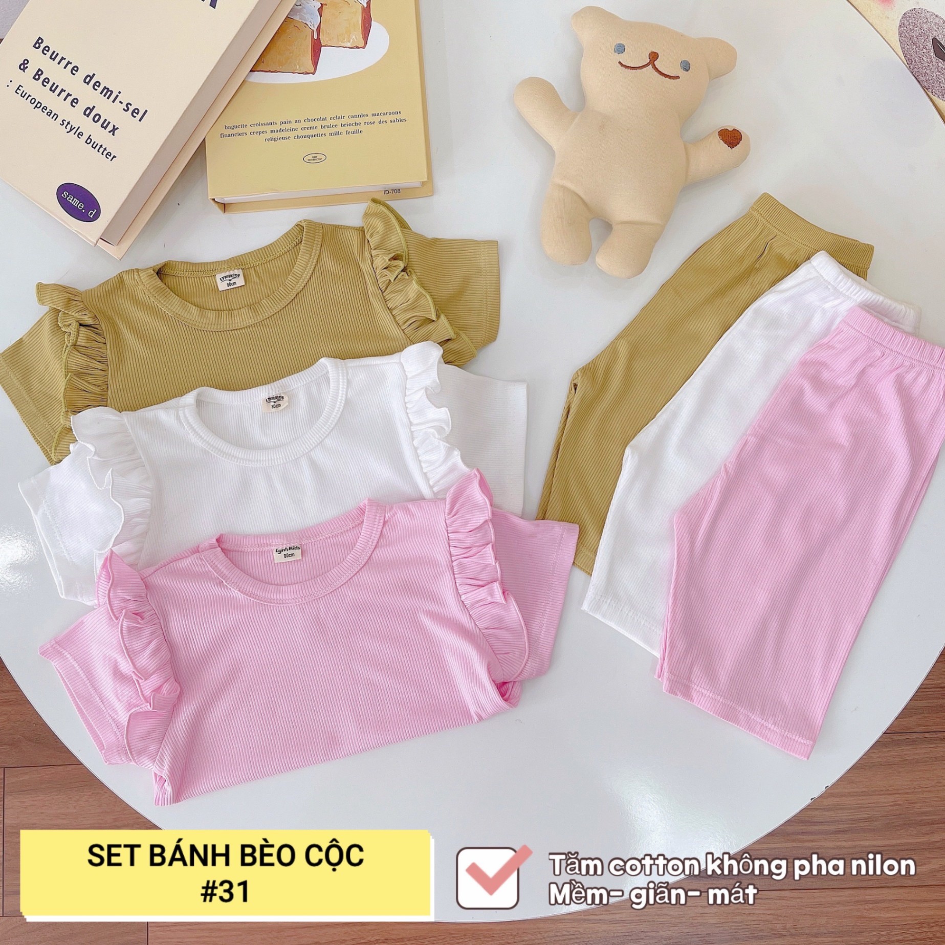 SET 3 BỘ BÁNH BÈO CỘC BÉ GÁI