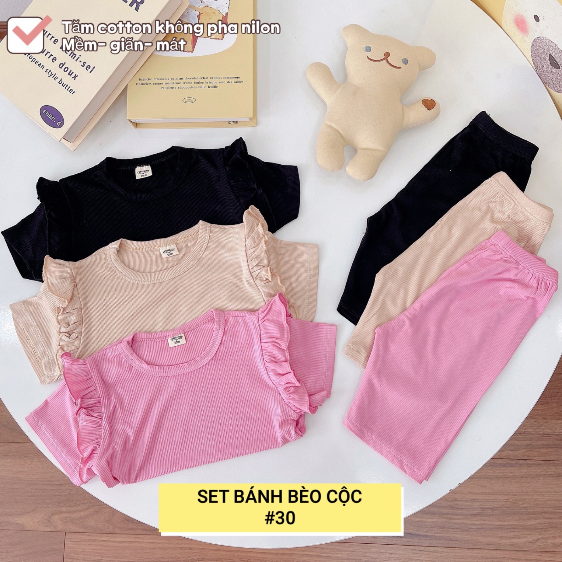 SET 3 BỘ BÁNH BÈO CỘC BÉ GÁI