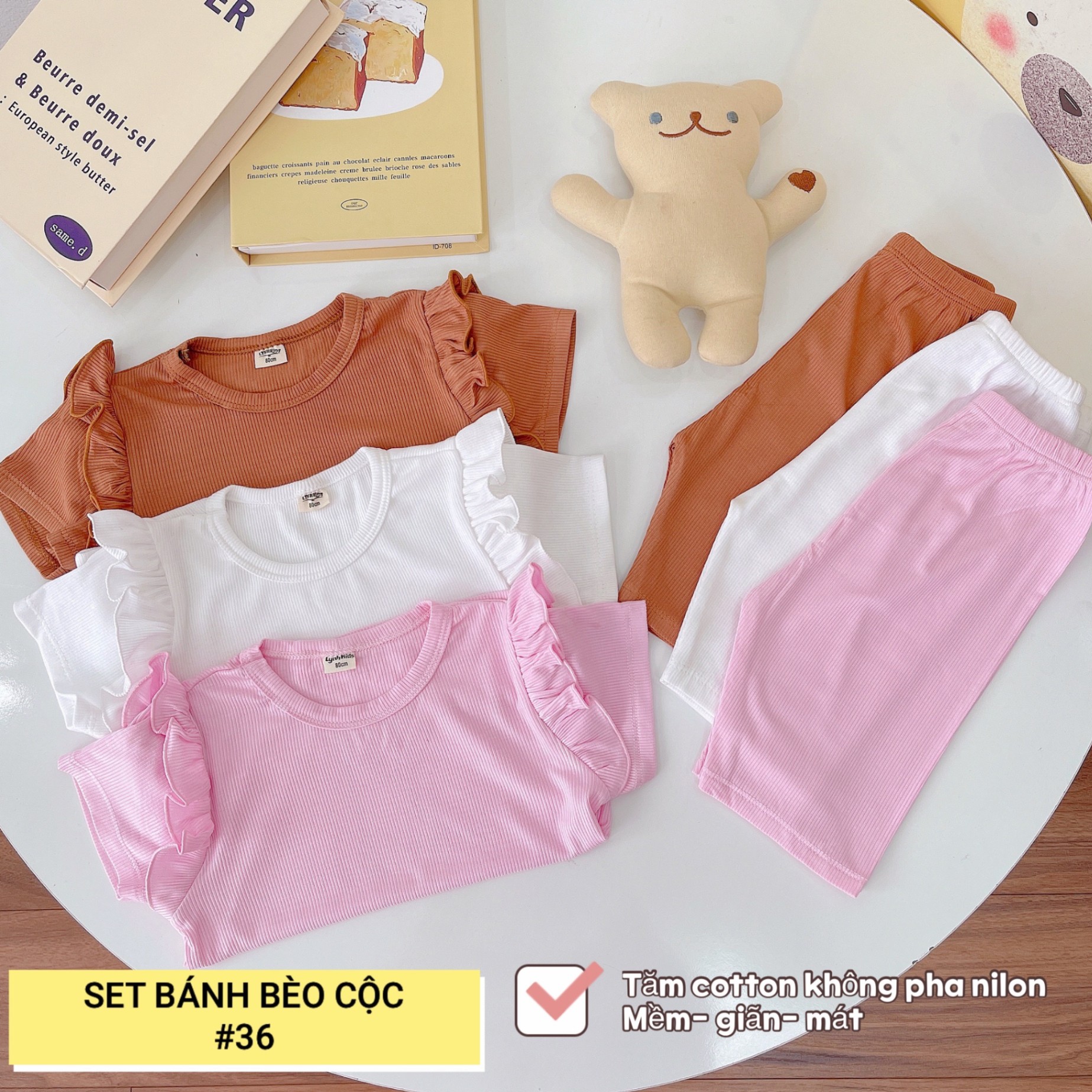 SET 3 BỘ BÁNH BÈO CỘC BÉ GÁI