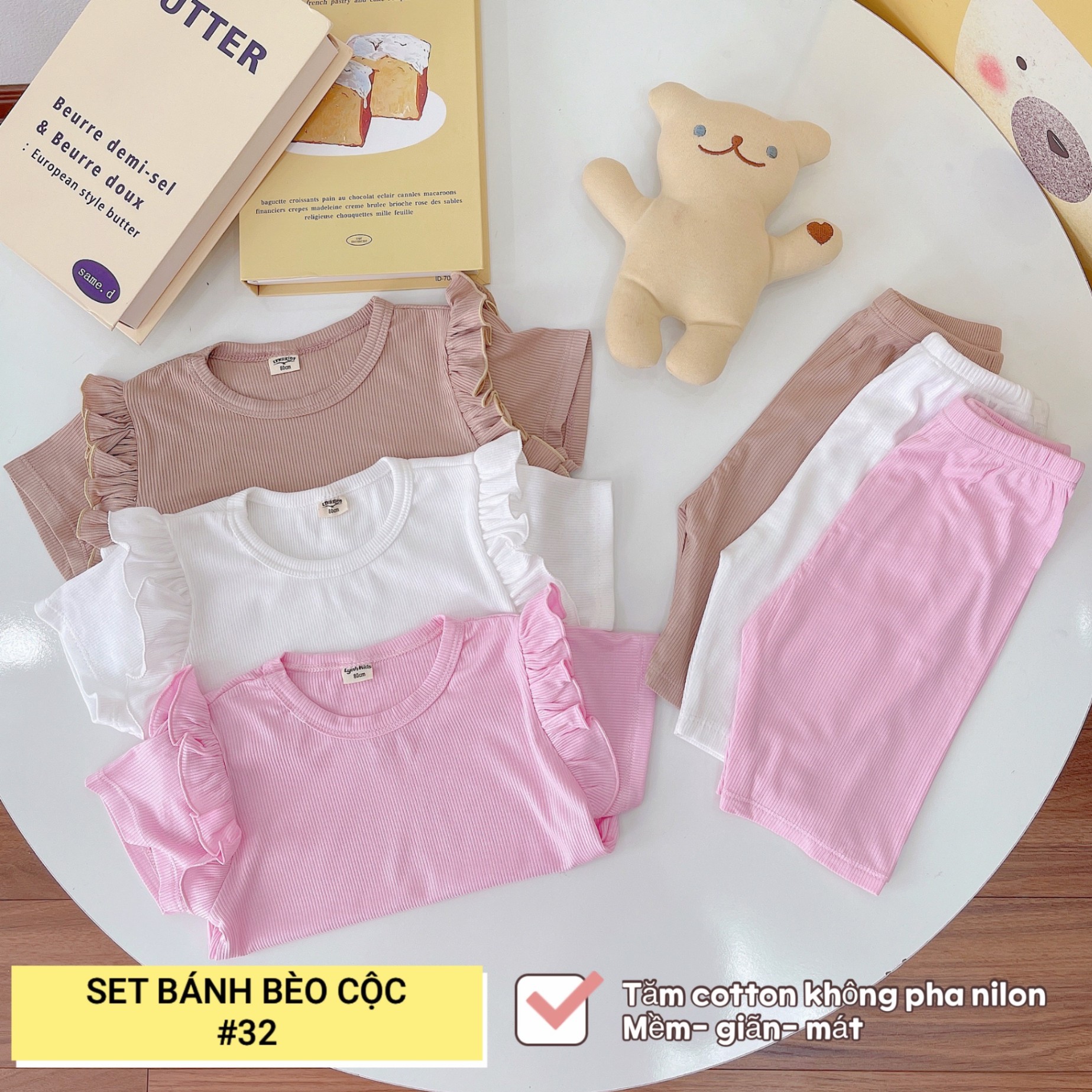 SET 3 BỘ BÁNH BÈO CỘC BÉ GÁI