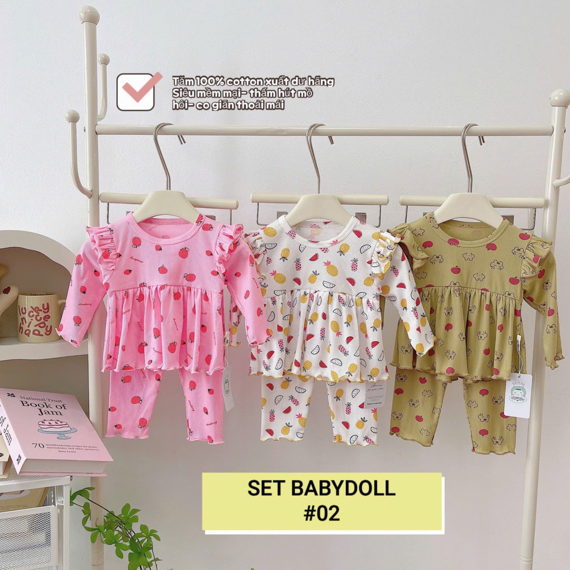 SET 3 BỘ BABYDOLL CÁNH TIÊN BÉ GÁI