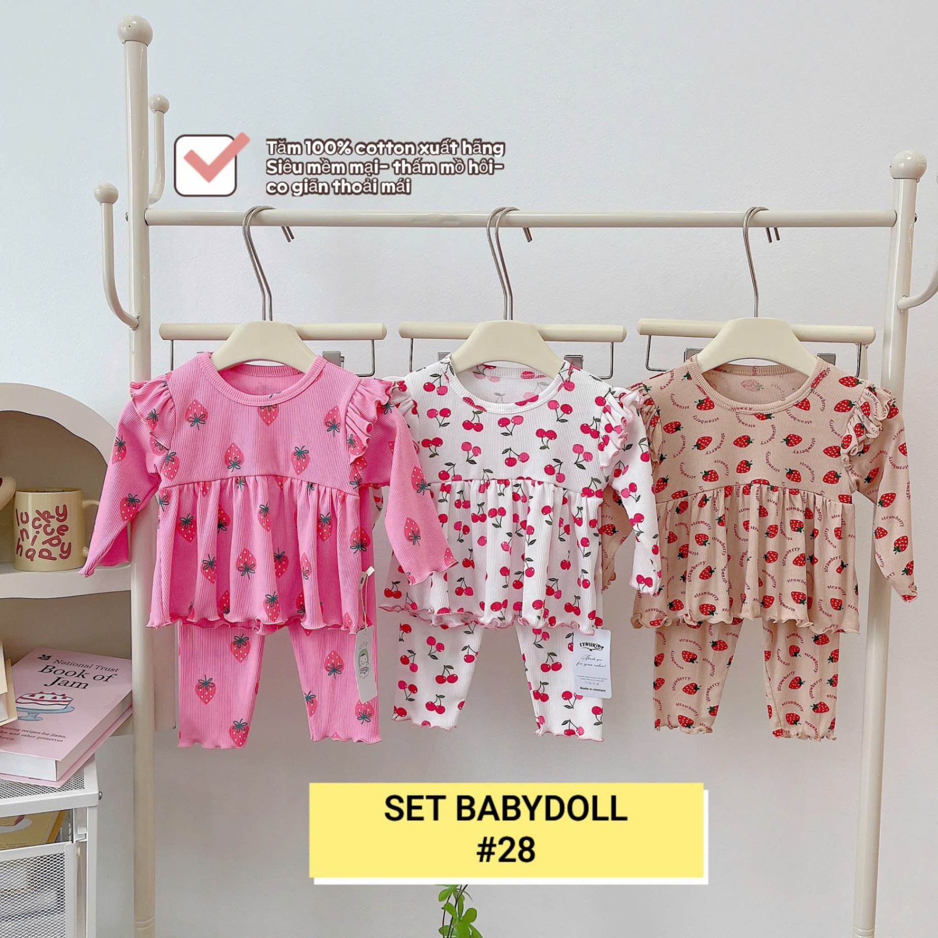 SET 3 BỘ BABYDOLL CÁNH TIÊN BÉ GÁI