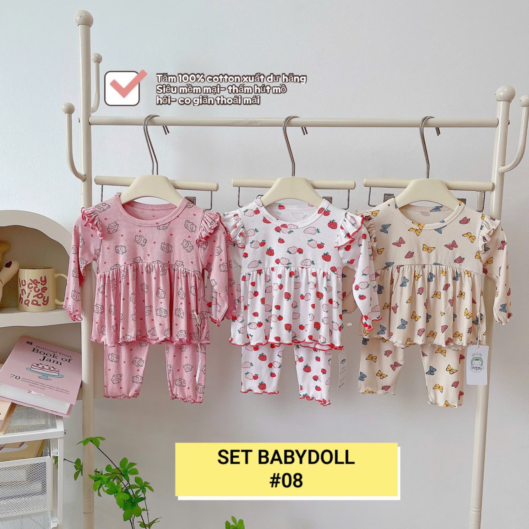 SET 3 BỘ BABYDOLL CÁNH TIÊN BÉ GÁI