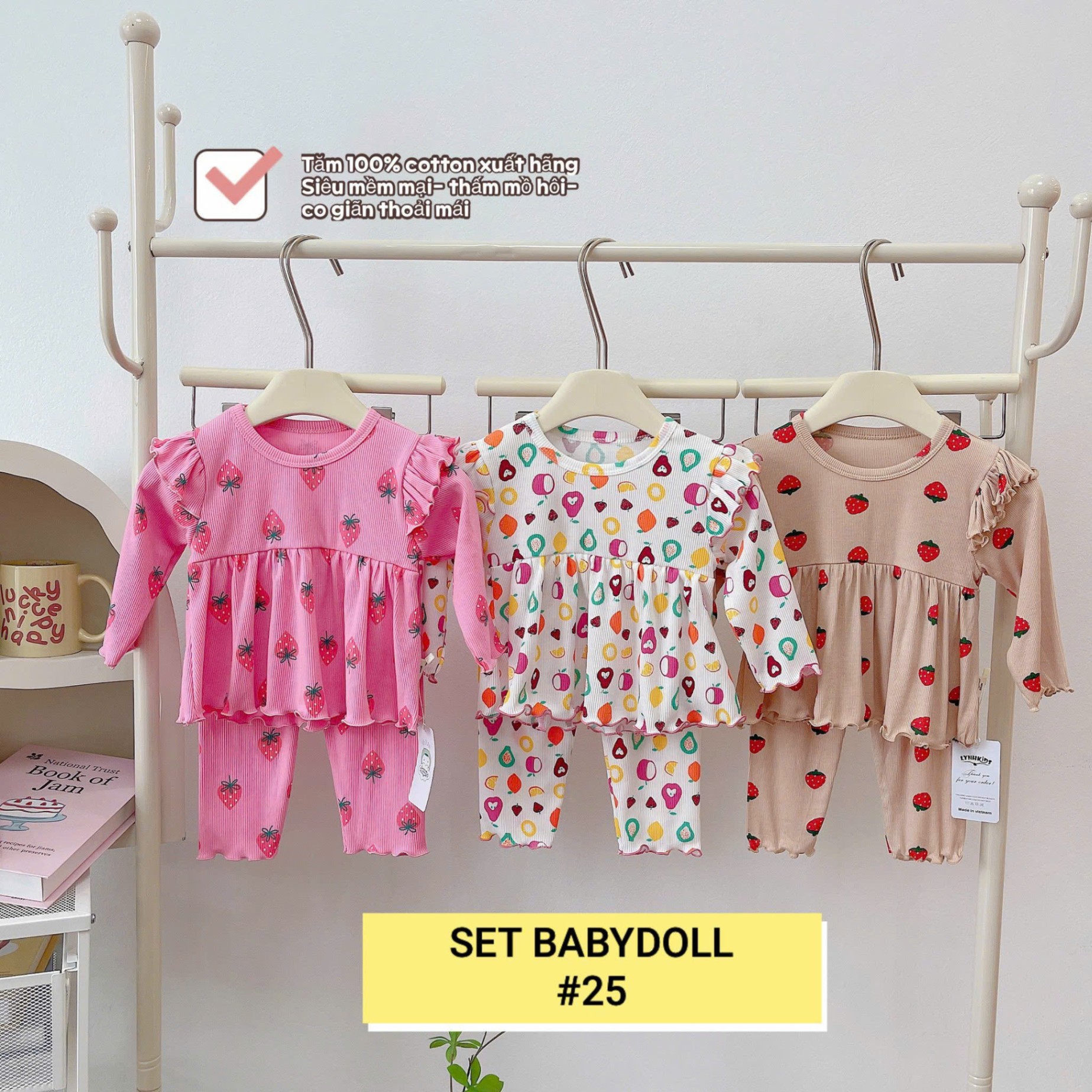 SET 3 BỘ BABYDOLL CÁNH TIÊN BÉ GÁI