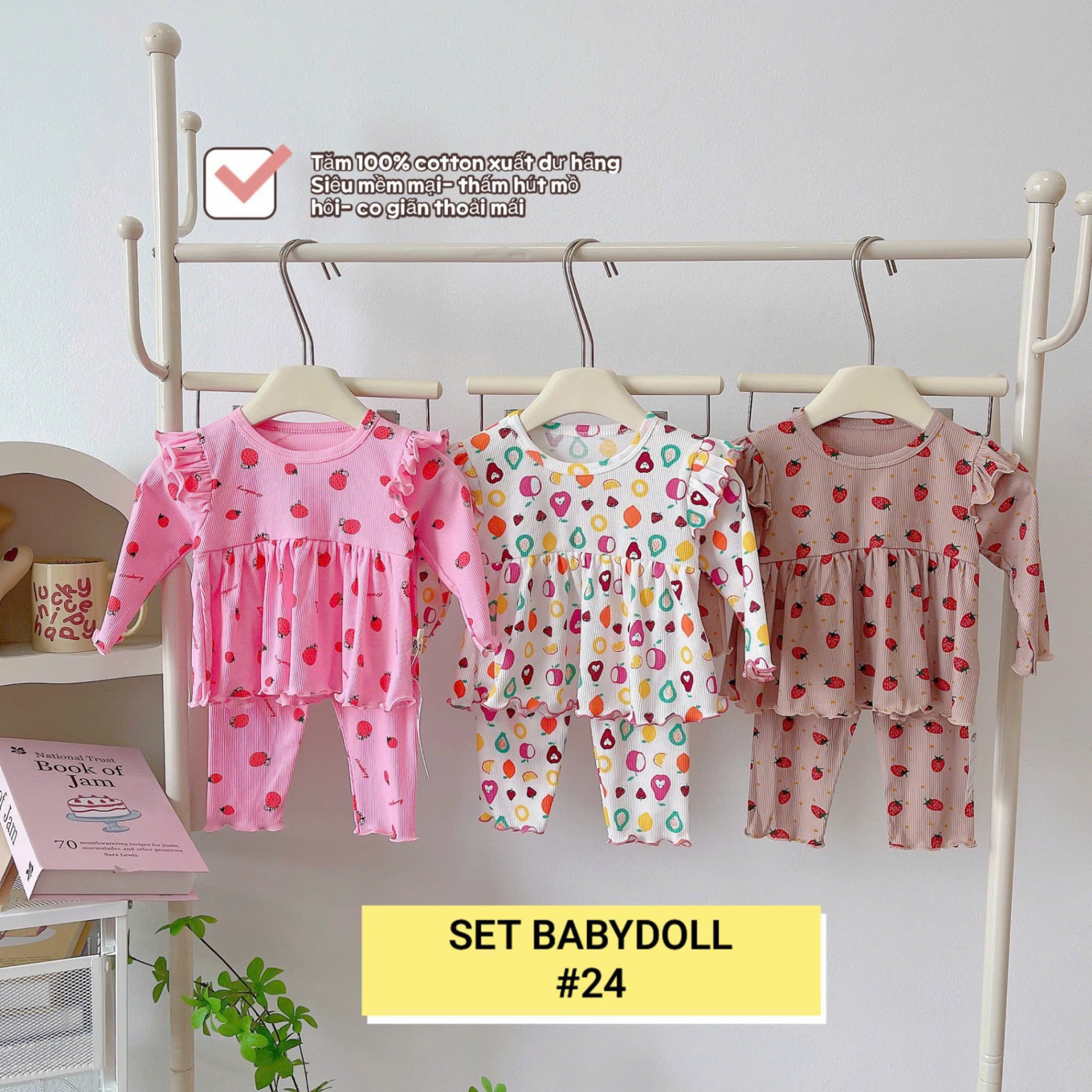 SET 3 BỘ BABYDOLL CÁNH TIÊN BÉ GÁI