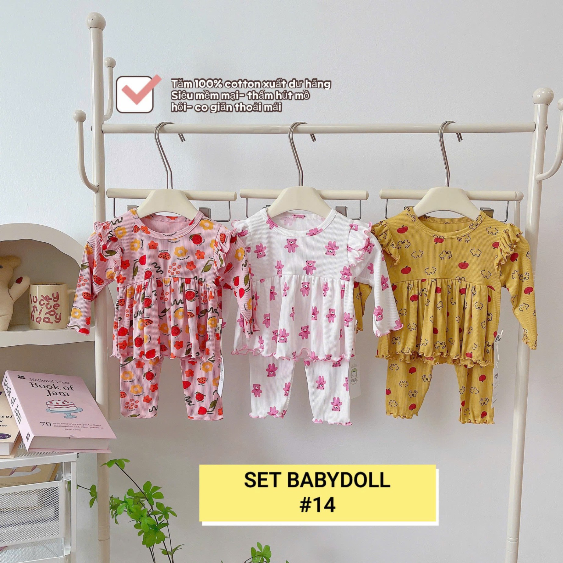 SET 3 BỘ BABYDOLL CÁNH TIÊN BÉ GÁI